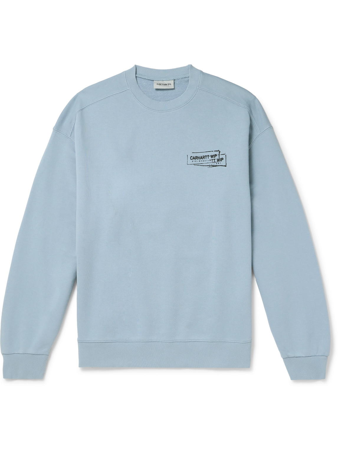 Stamp Garment-Dyed Printed Cotton-Jersey Sweatshirt
