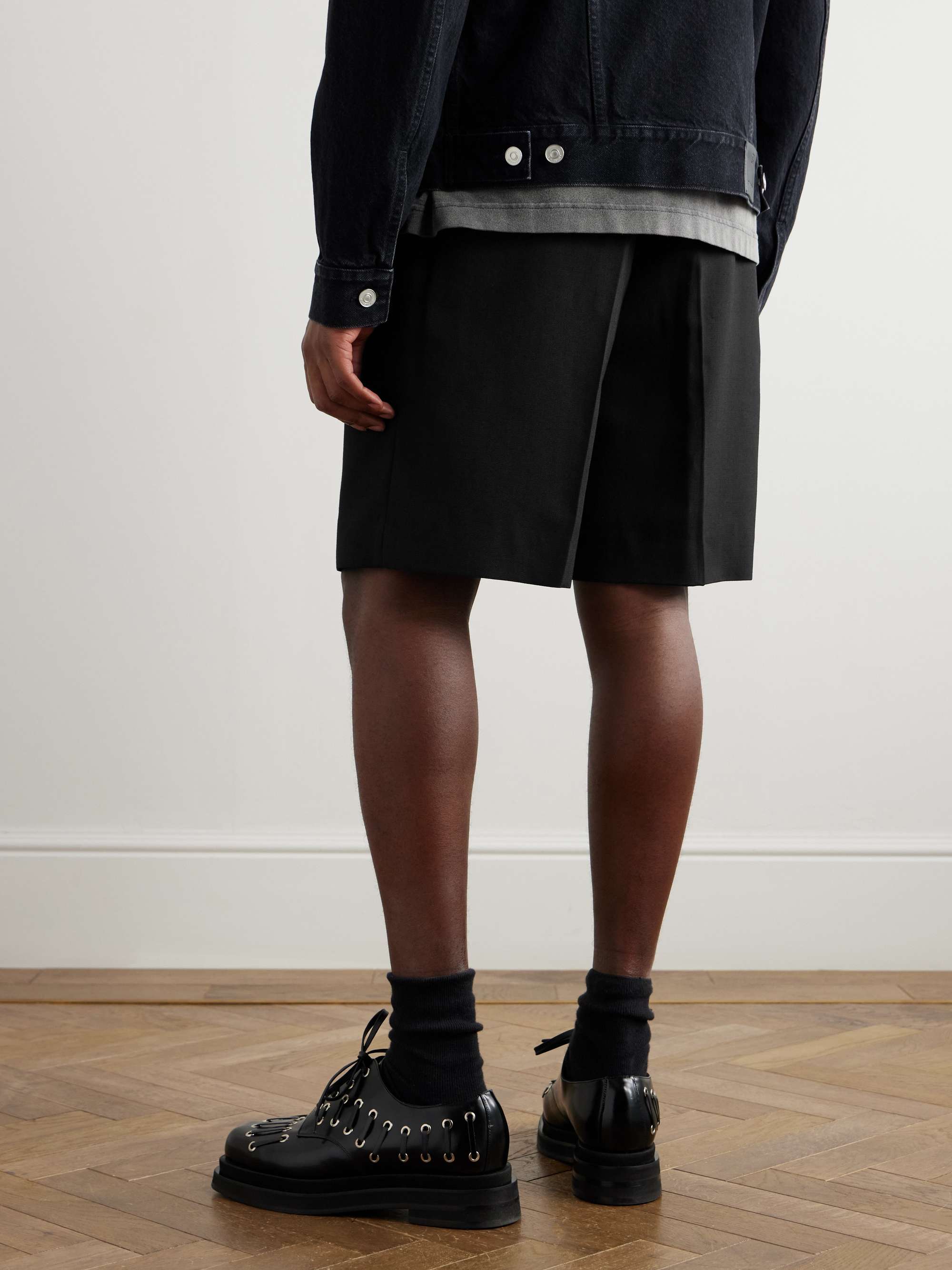 ACNE STUDIOS Radd Straight-Leg Pleated Woven Shorts