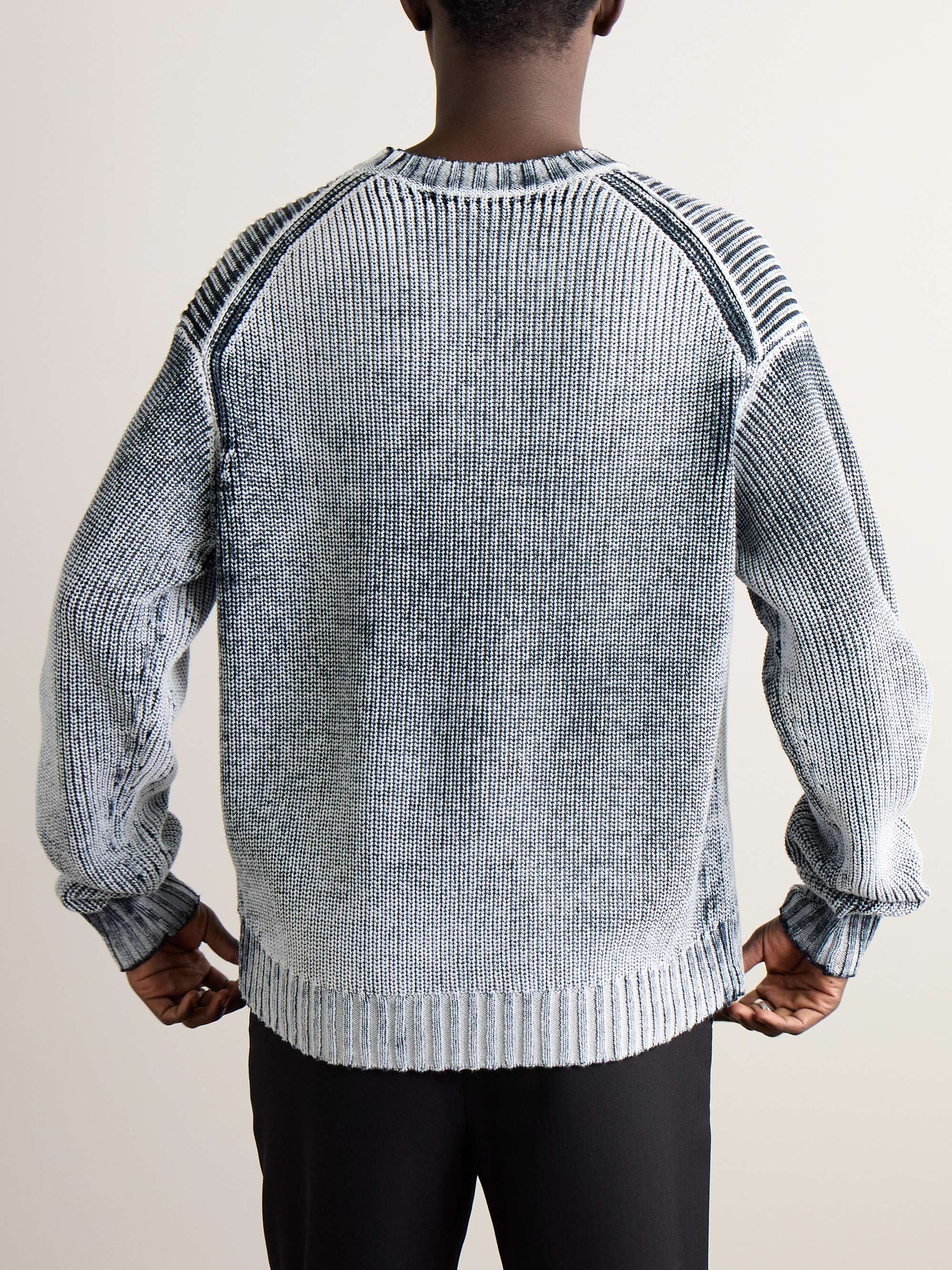Kype Logo-Appliquéd Ribbed Wool-Blend Sweater - gray - XL