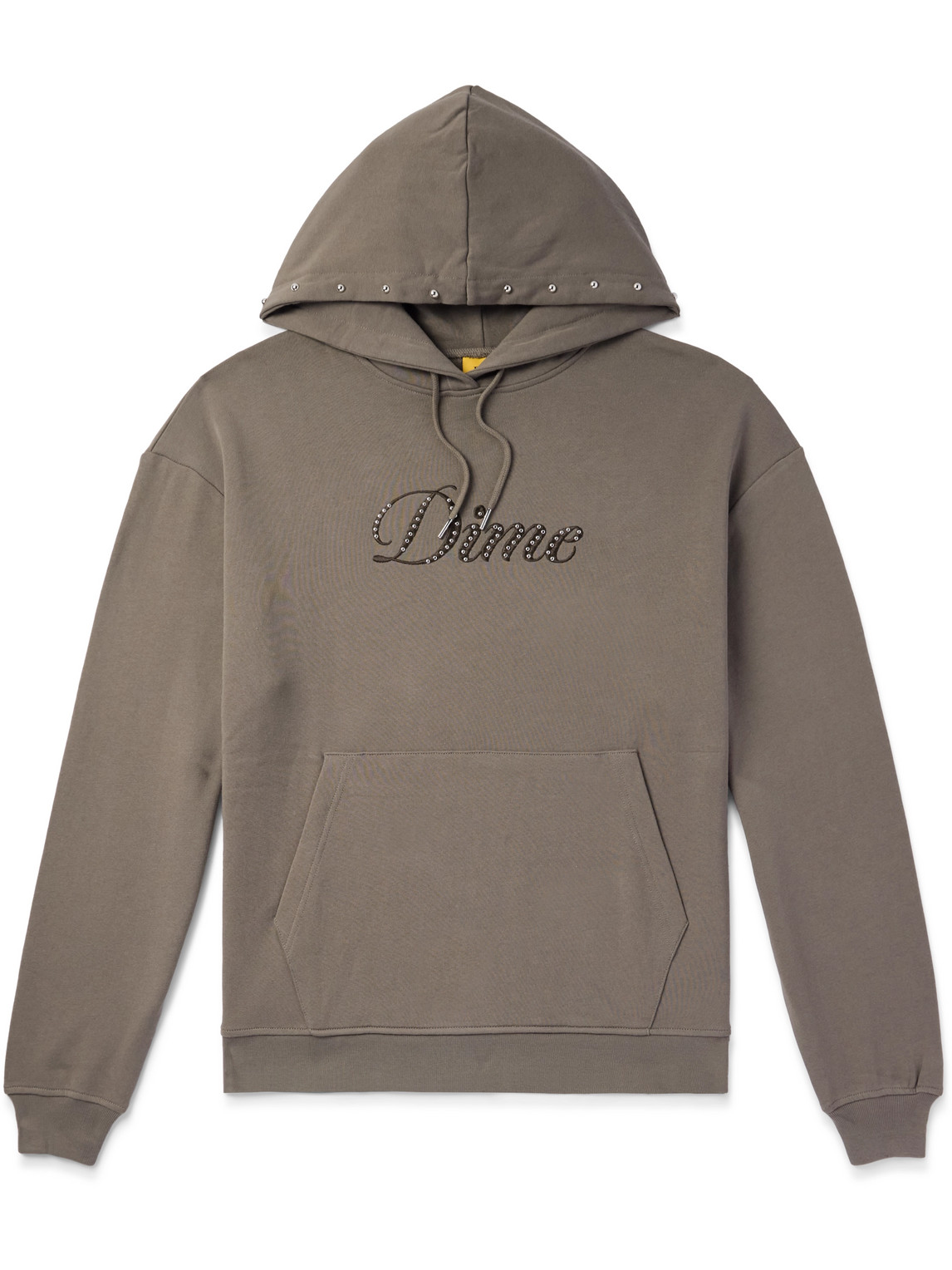 DIME - Logo-Embroidered Cotton-Jersey Hoodie - Men DIME - Logo-Embroidered Cotton-Jersey Hoodie - Men