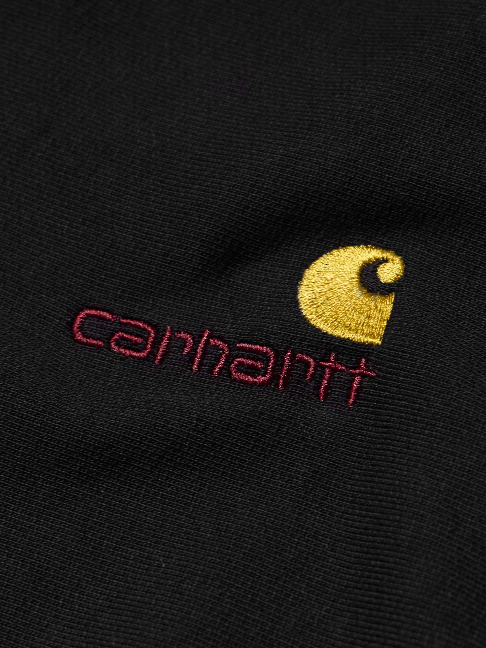 CARHARTT WIP American Script Cotton-Blend Jersey Half-Zip Sweatshirt