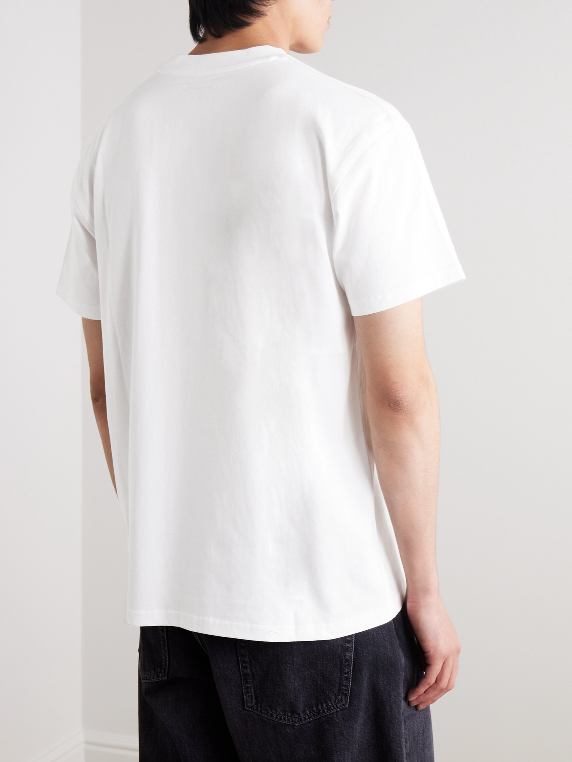 Carhartt Wip Mens White American Script Logo-embroidered Cotton-jersey T-shirt In White