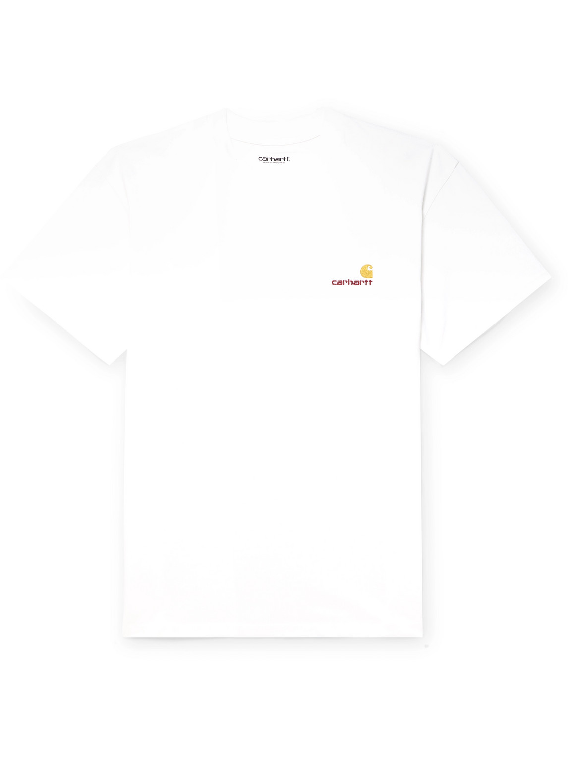 Carhartt Wip Mens White American Script Logo-embroidered Cotton-jersey T-shirt In White
