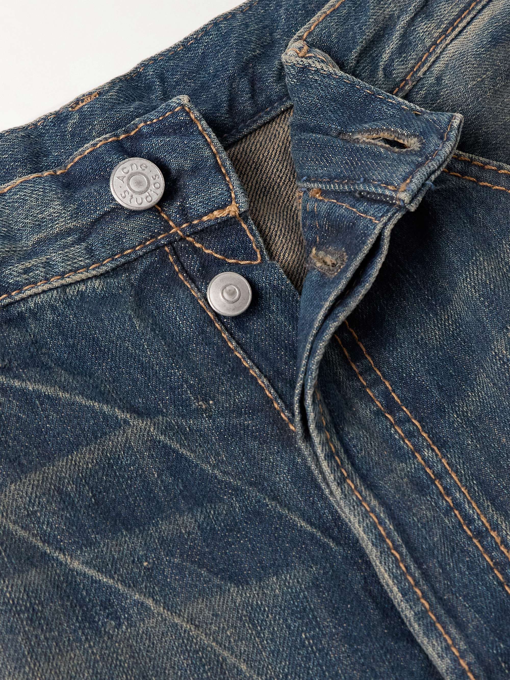 Indigo Judda Straight-Leg Denim Shorts | ACNE STUDIOS | MR