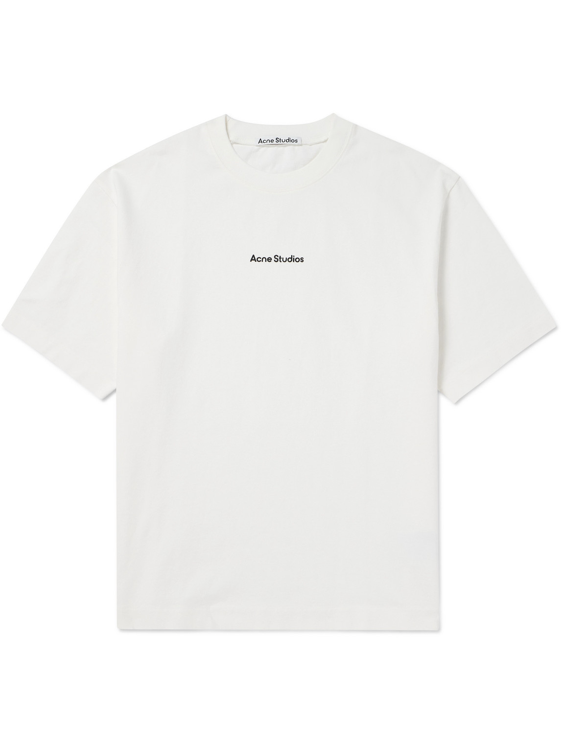 Acne Studios Exford U Logo-print Organic Cotton-jersey T-shirt In White