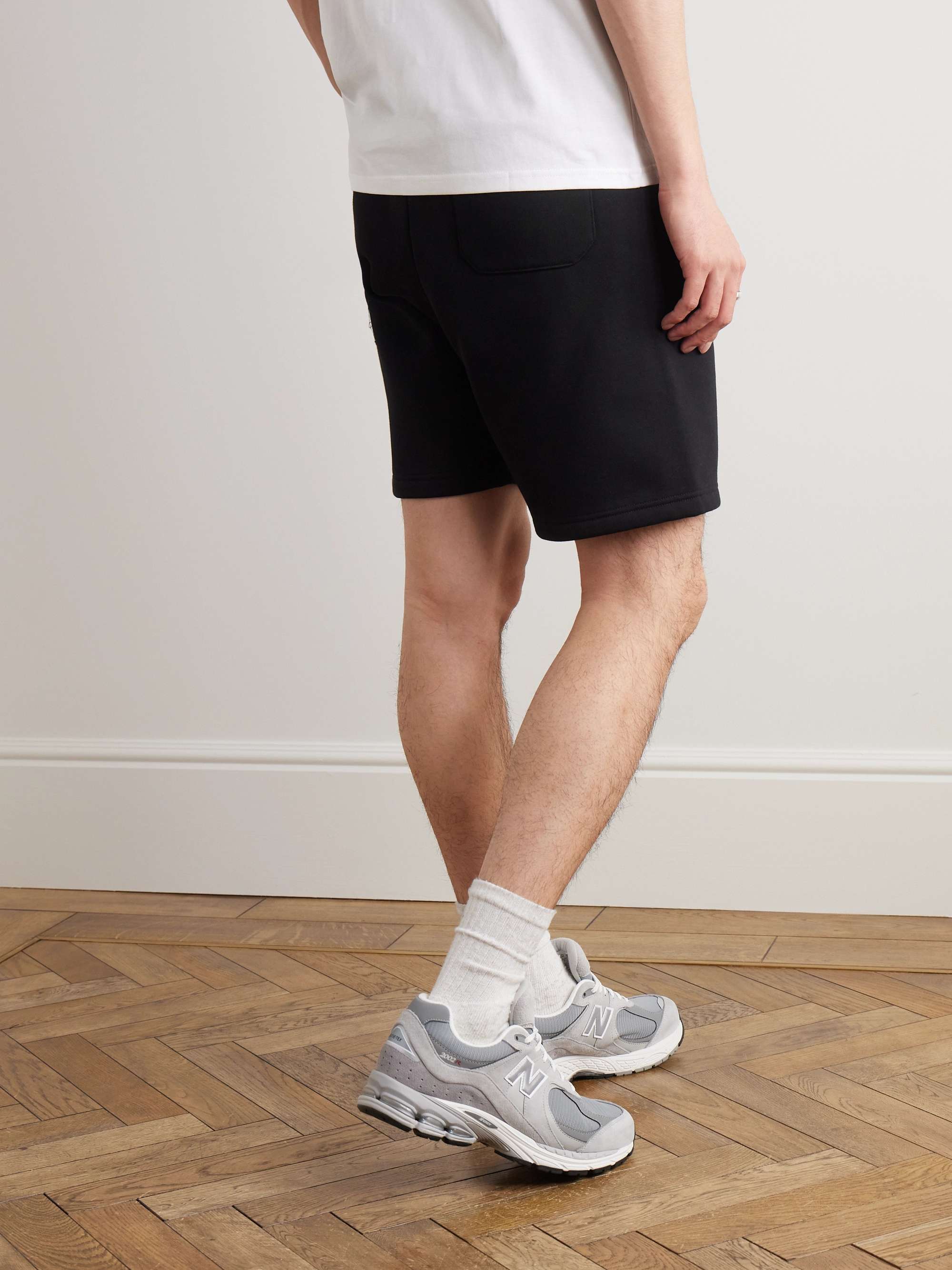 CARHARTT WIP Chase Straight-Leg Logo-Embroidered Cotton-Blend Jersey Shorts