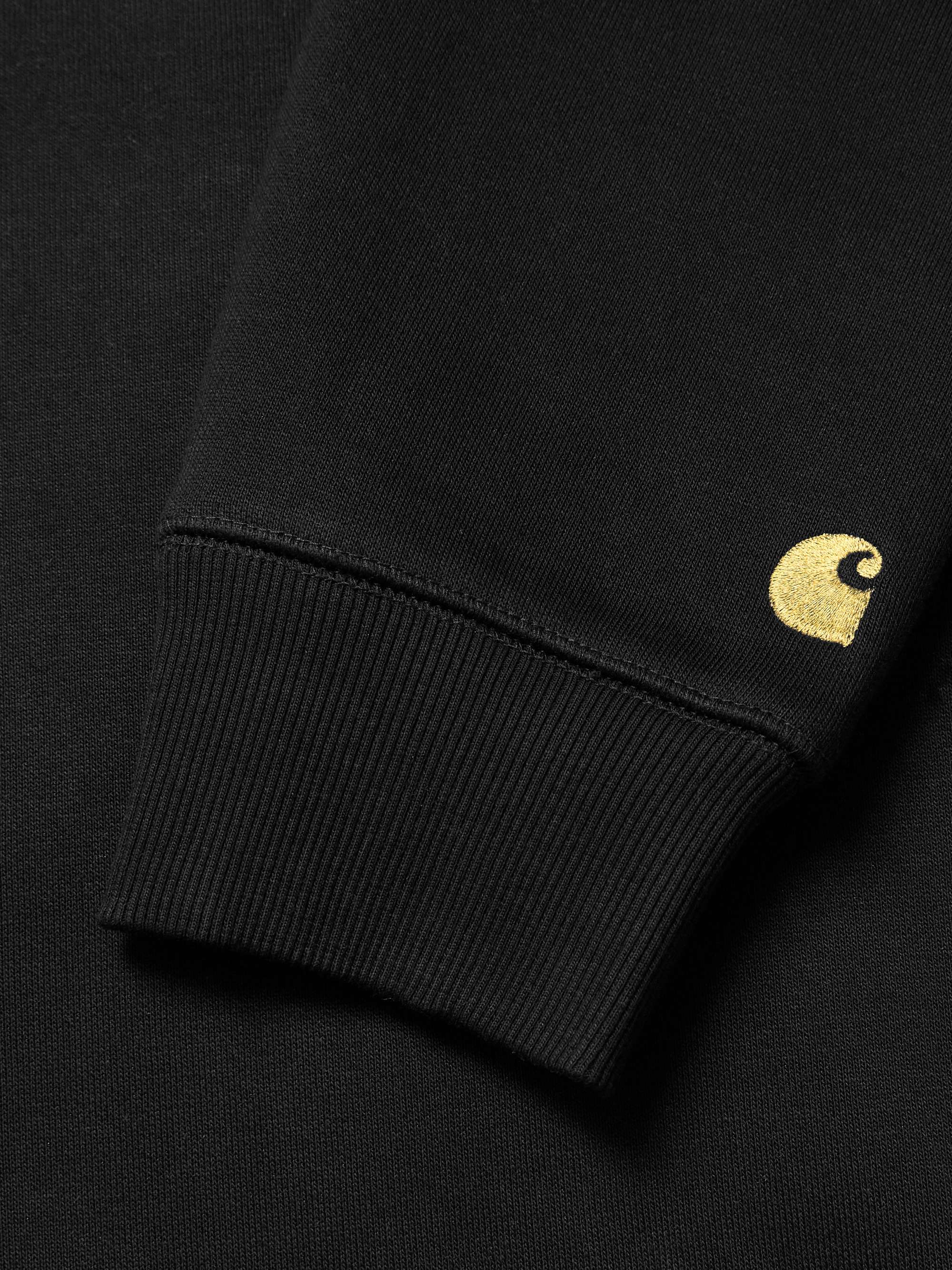 CARHARTT WIP سويت شيرت Chase من مزيج قطن الجيرسي مطرَّز بشعار العلامة