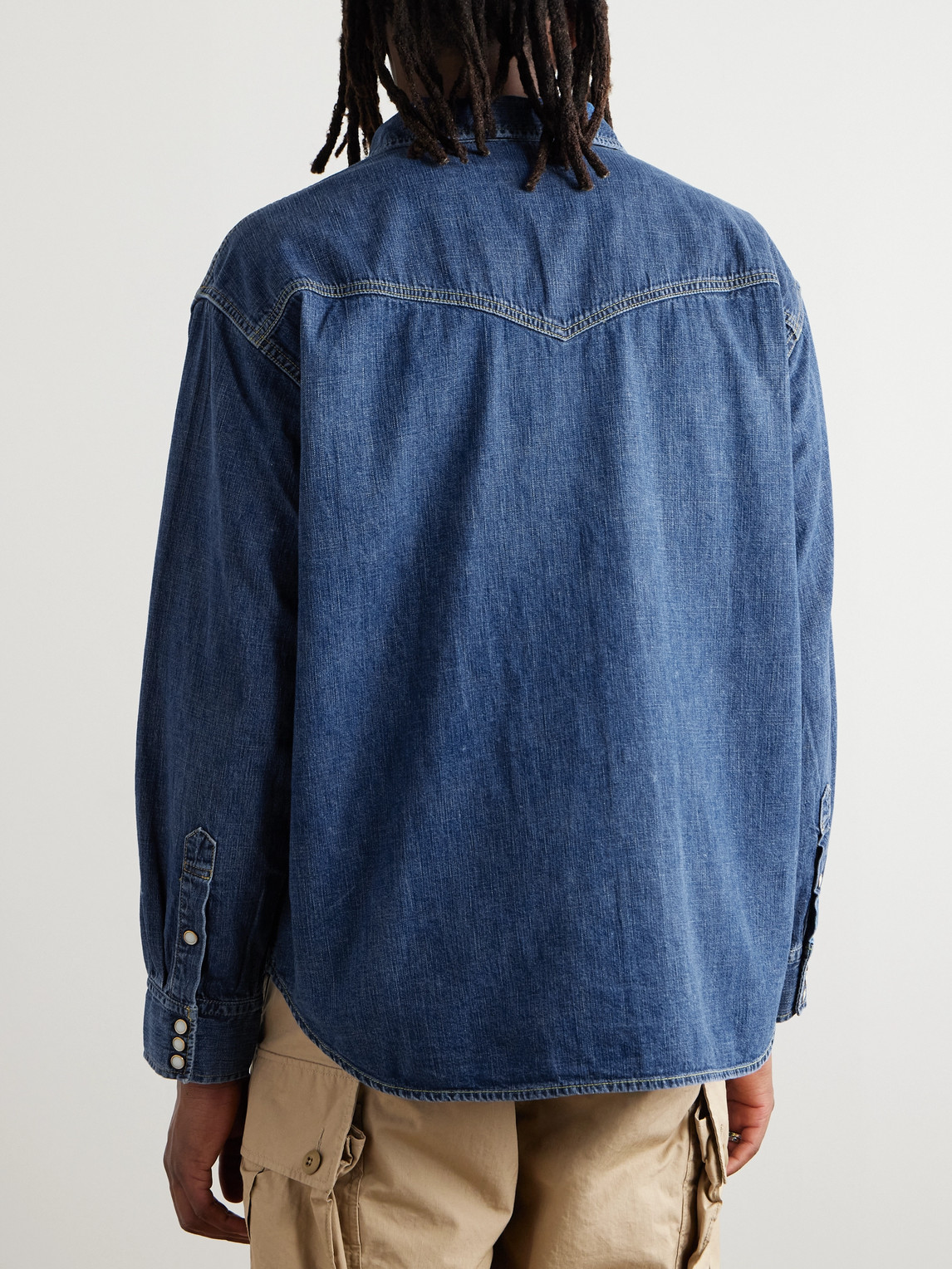 Remi Relief - Denim Western Shirt - Curated Menswear