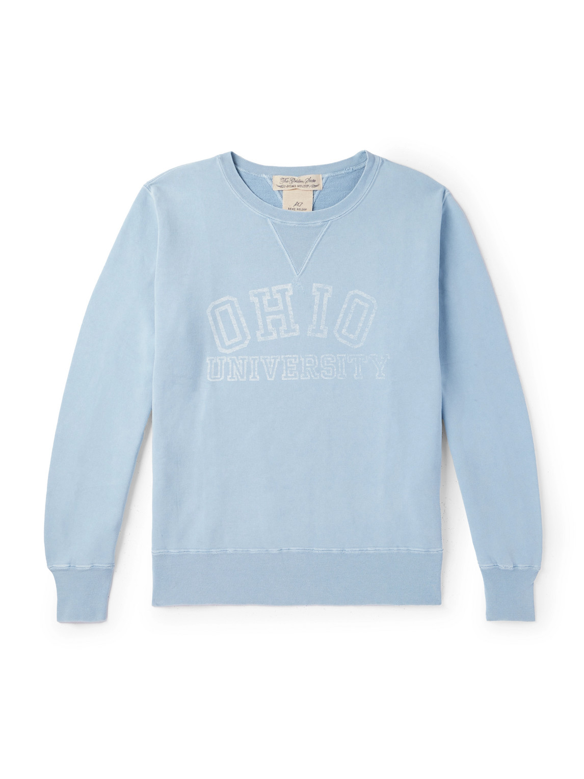 Ohio Distressed Printed Cotton-Jersey Sweatshirt