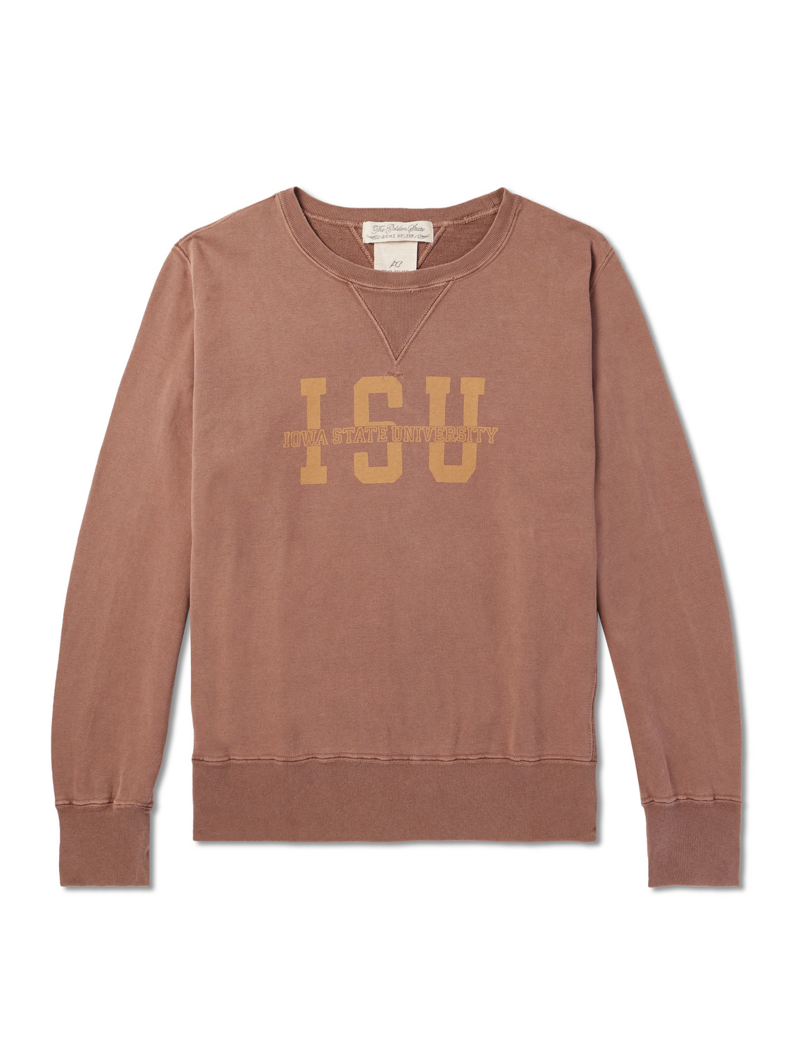 Isu Distressed Printed Cotton-Jersey Sweatshirt