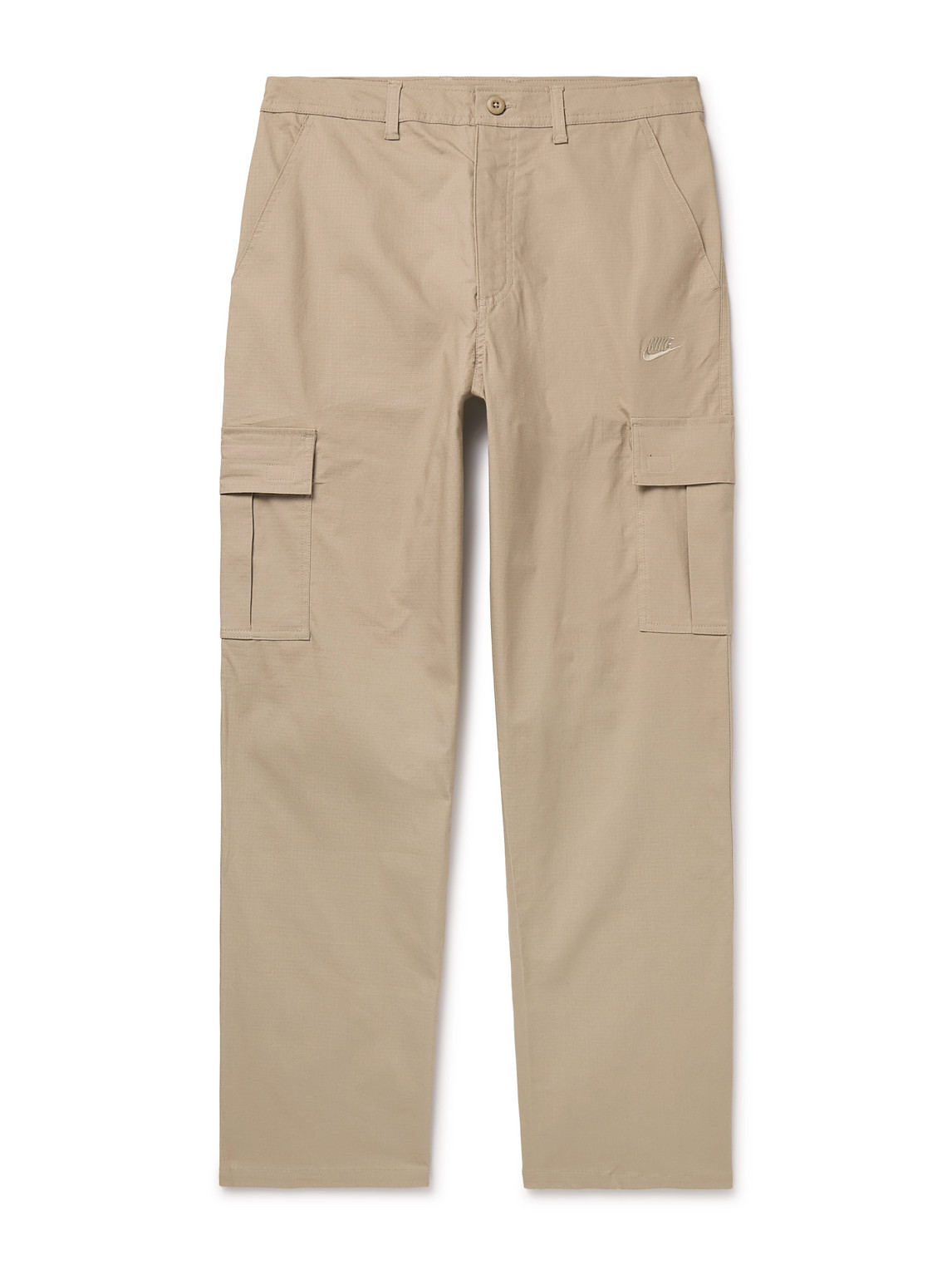 Club Straight-Leg Logo-Embroidered Cotton-Blend Ripstop Cargo Trousers