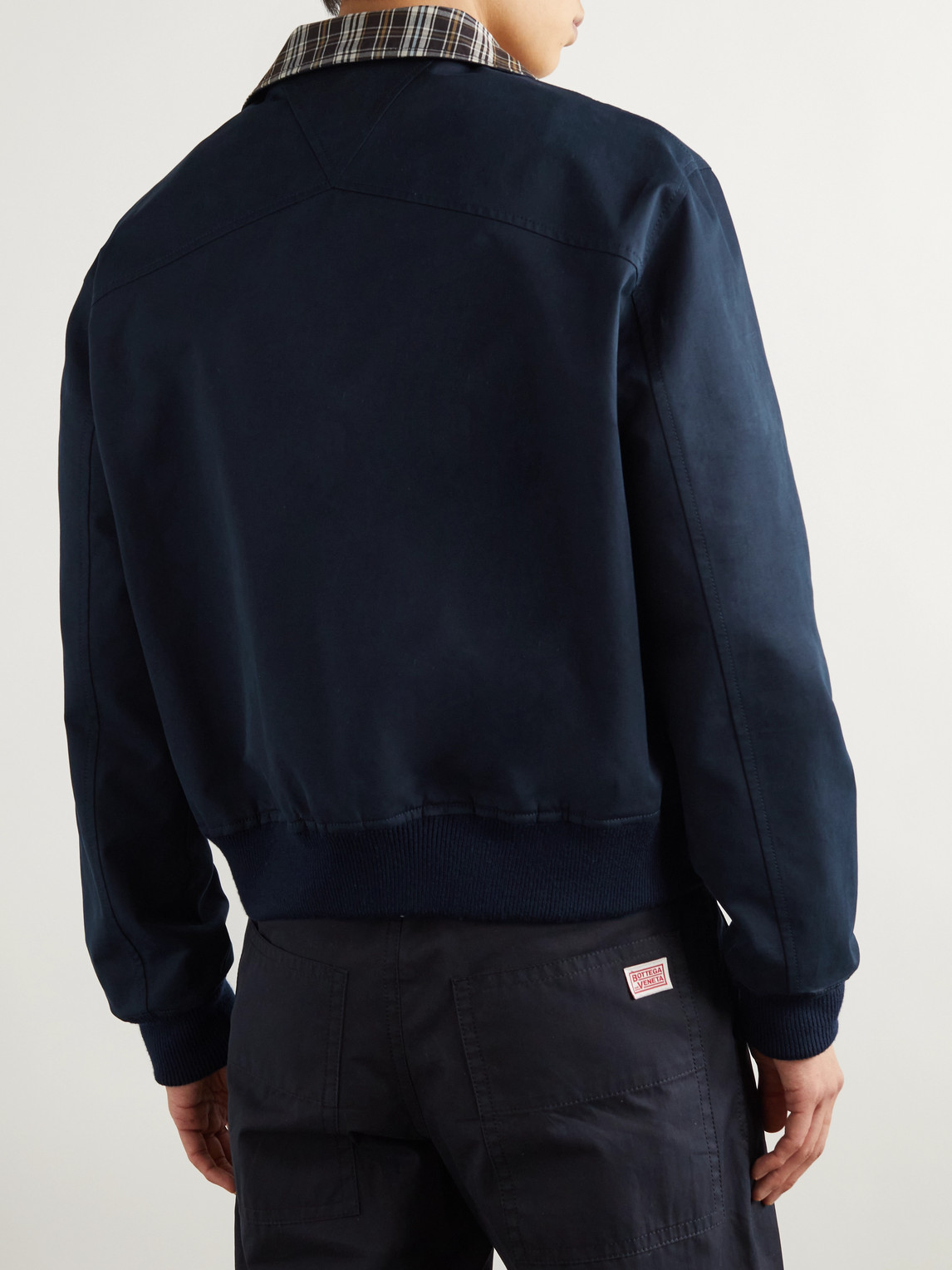 Bottega Veneta Reversible Compact Cotton Twill Jacket In Blue