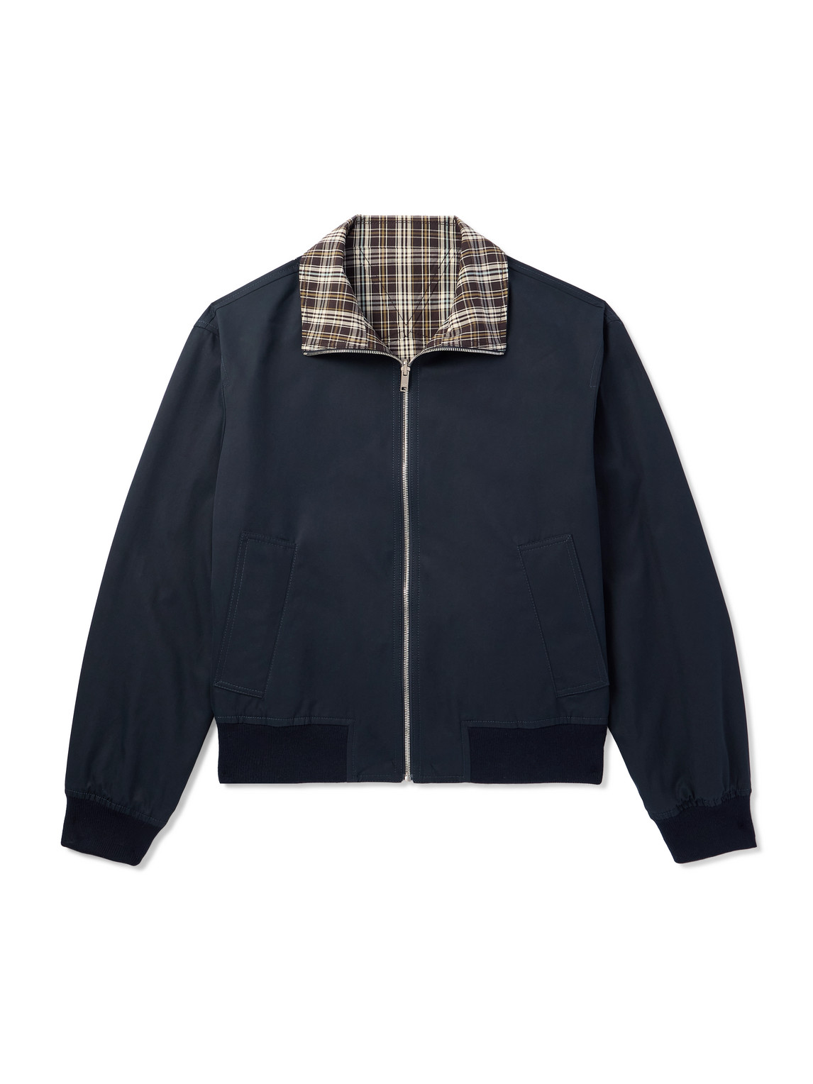 Bottega Veneta Reversible Compact Cotton Twill Jacket In Blue