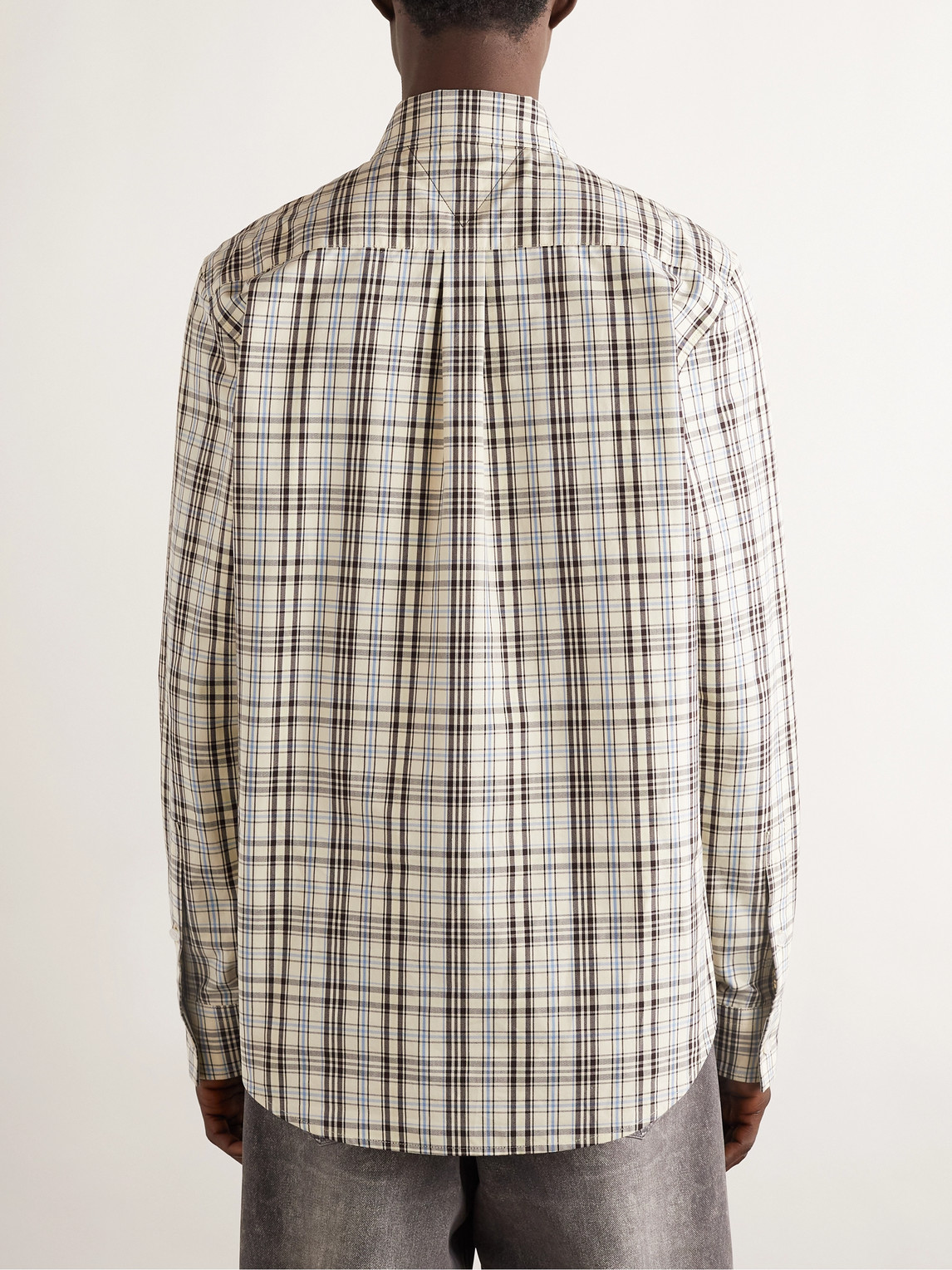 Bottega Veneta - Checked Cotton Oxford Shirt - Curated Menswear Bottega Veneta - Checked Cotton Oxford Shirt - Curated Menswear