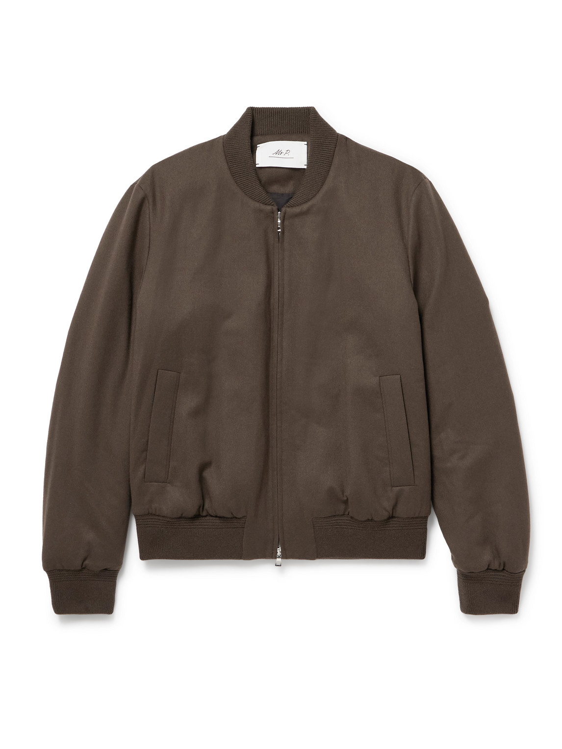 Padded Cashmere-Blend Bomber Jacket