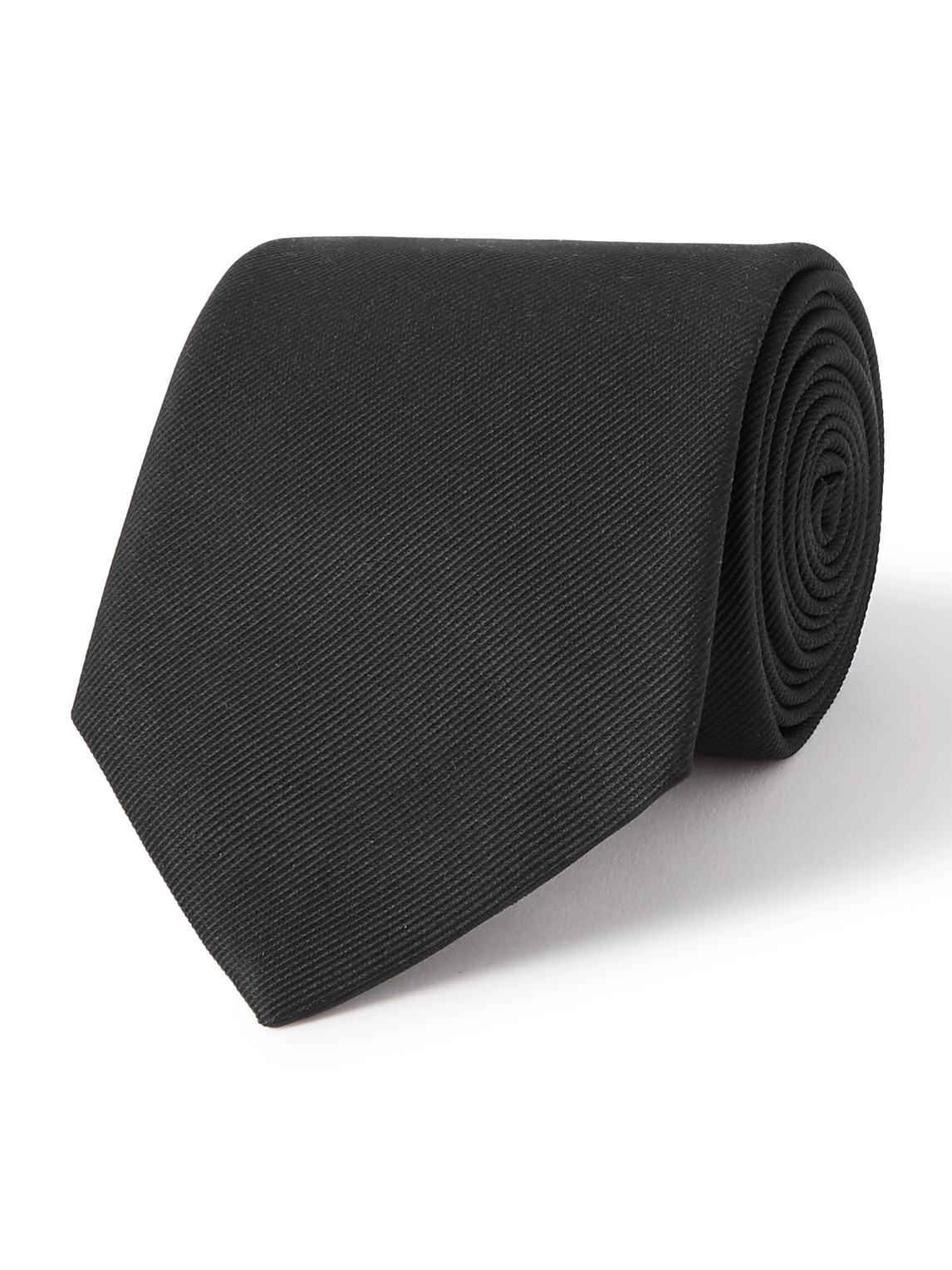 Bottega Veneta Silk Twill Tie In Black