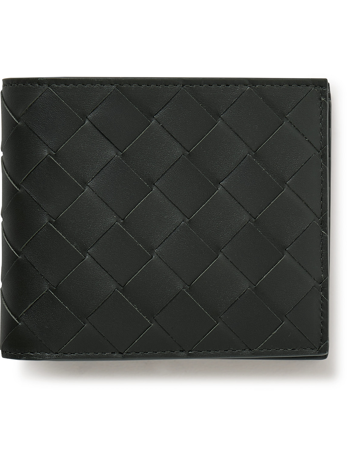 Bottega Veneta Intrecciato Leather Billfold Wallet In Green