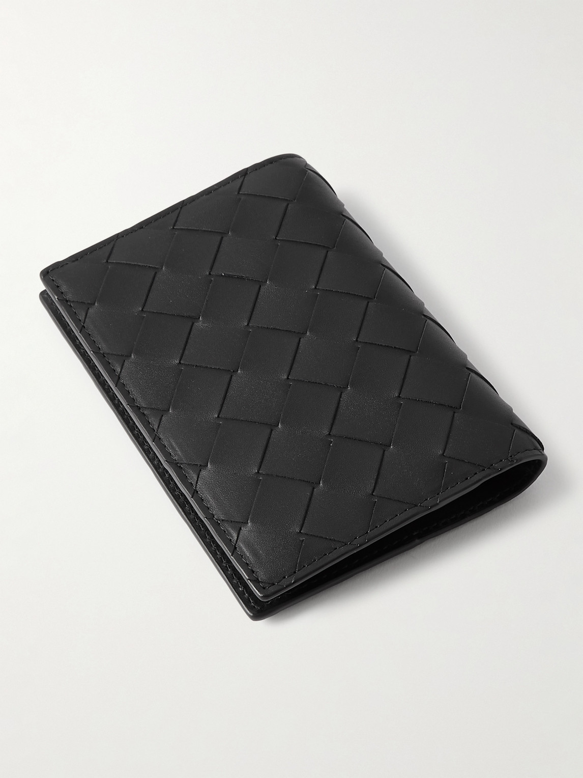 Intrecciato Leather Passport Holder — 2
