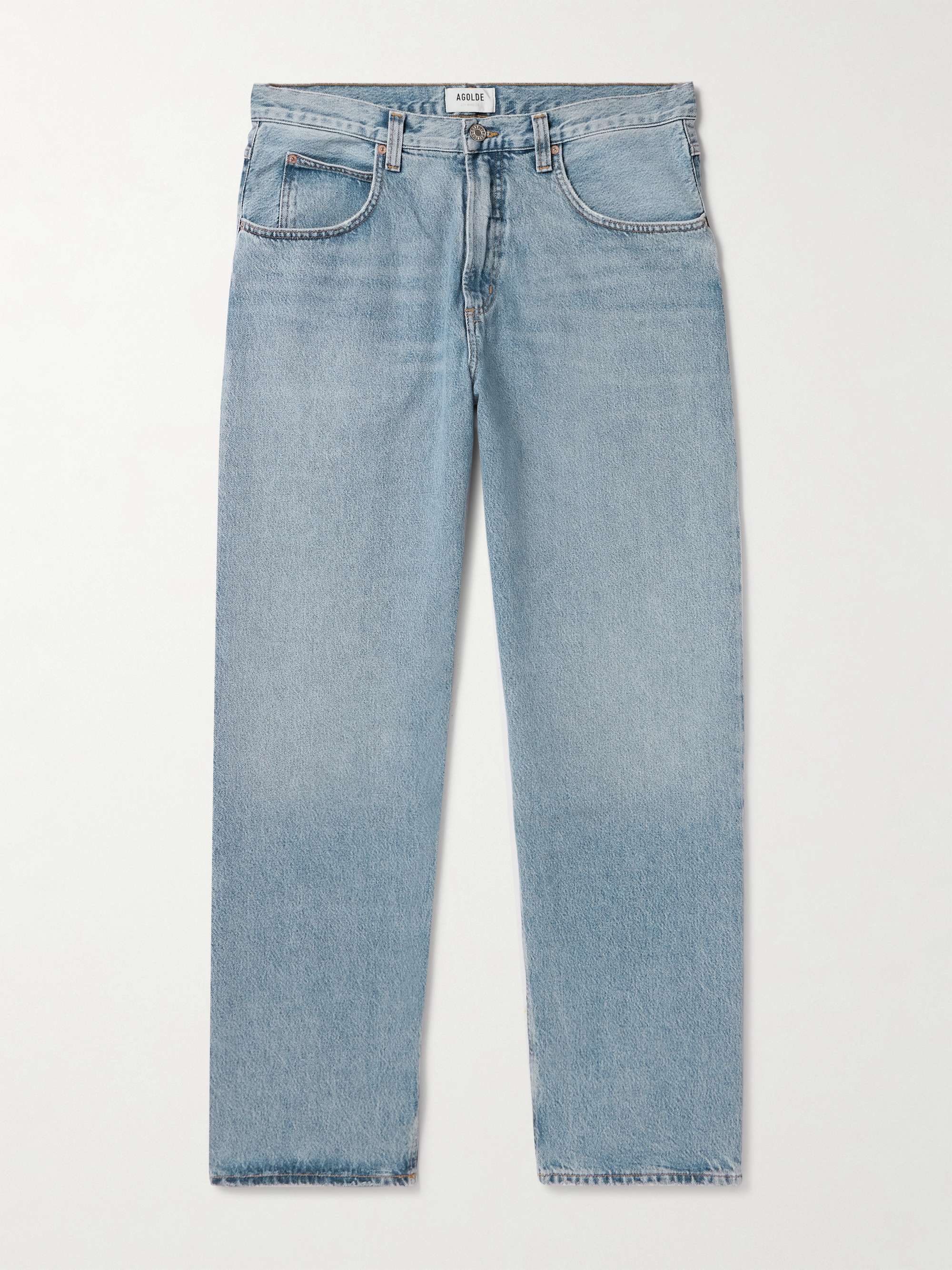 AGOLDE Fusion Straight Leg Frayed Jeans for Men MR PORTER