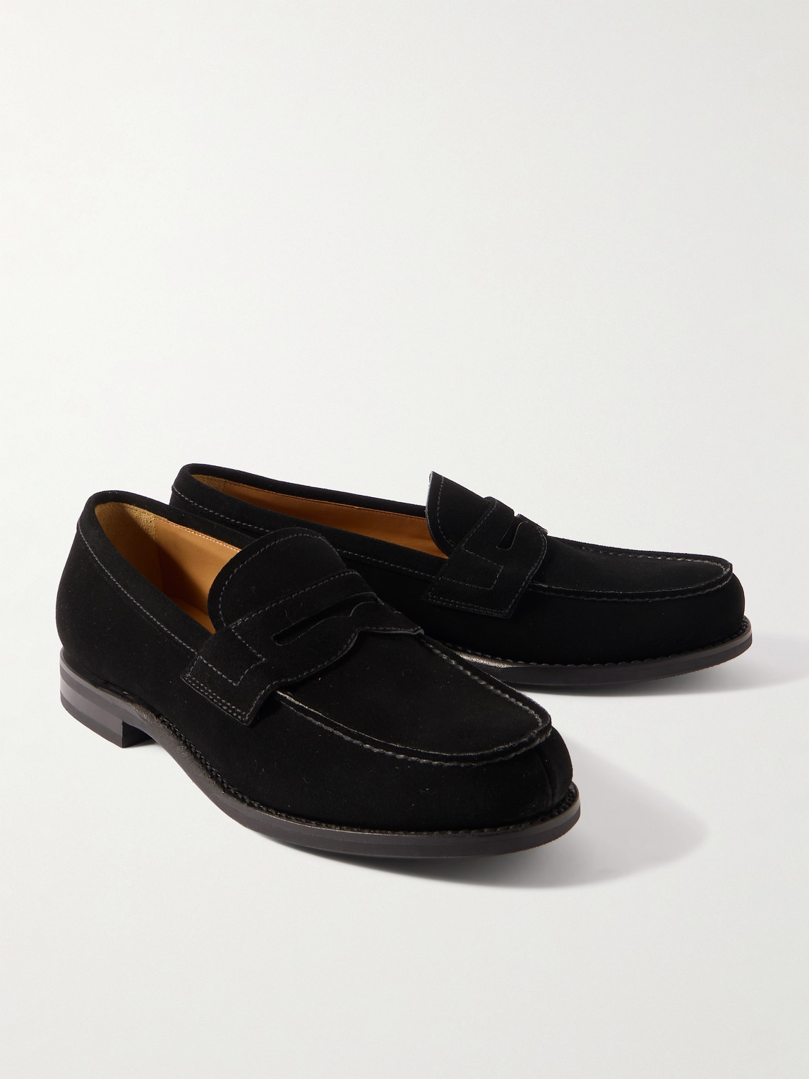 Church's Gateshead Suede Penny Loafers In Black