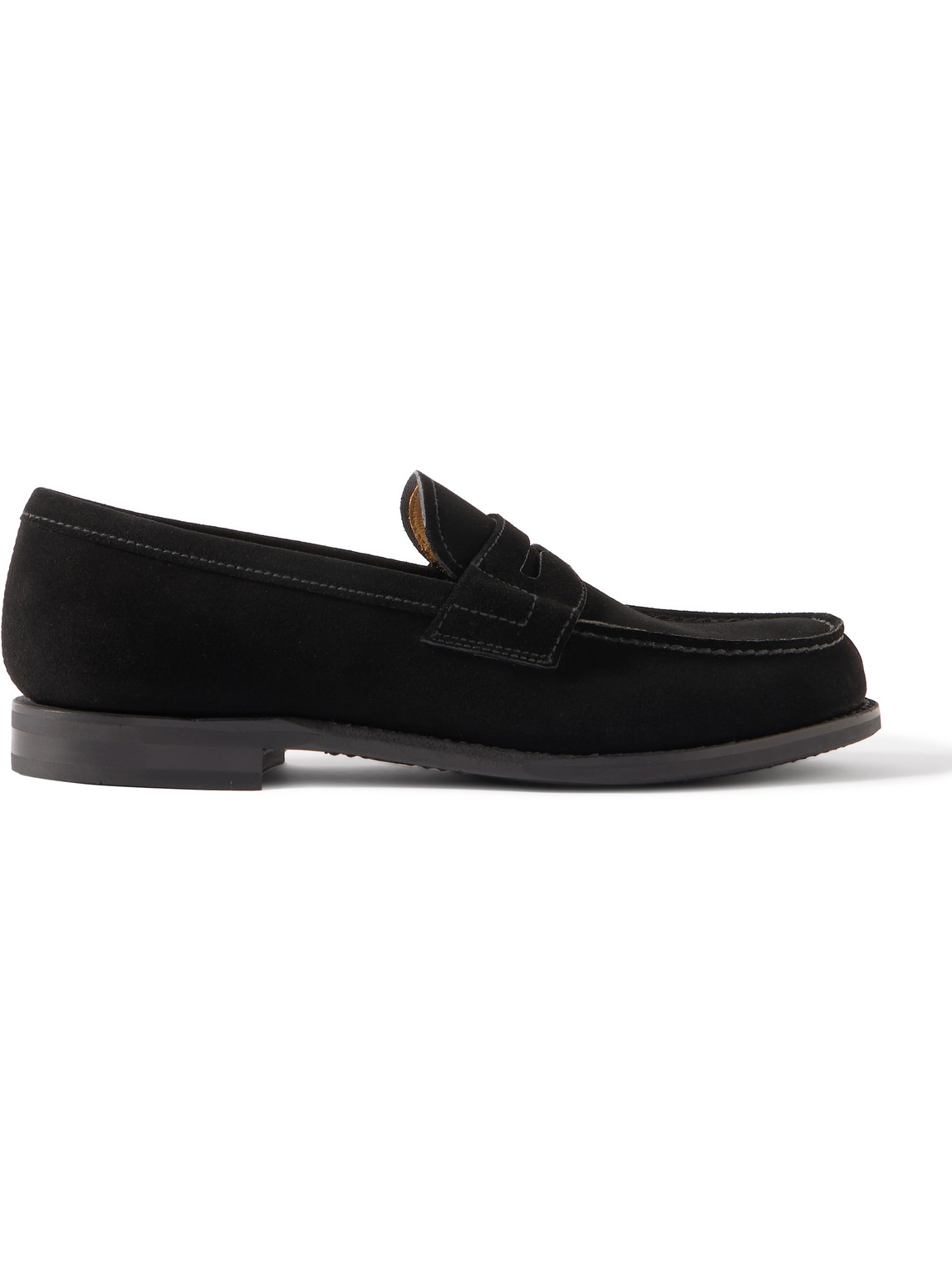 Church's Gateshead Suede Penny Loafers In Black