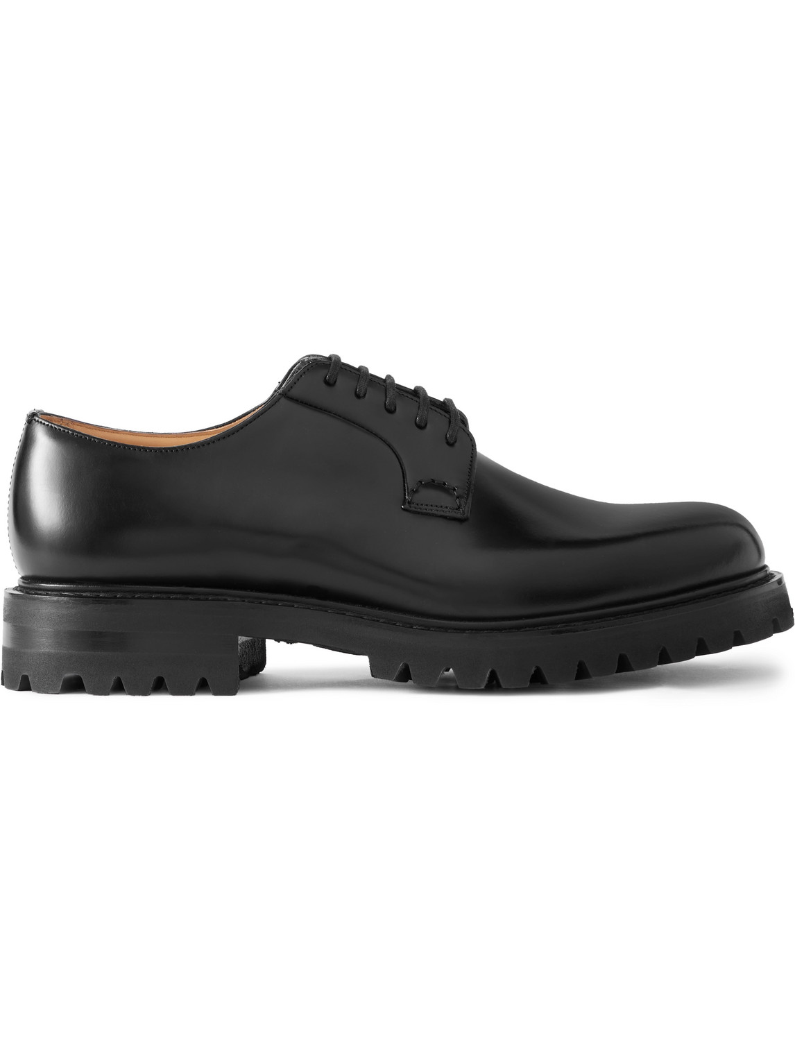 Church's Shannon Glossed-leather Derby Shoes In Black | ModeSens