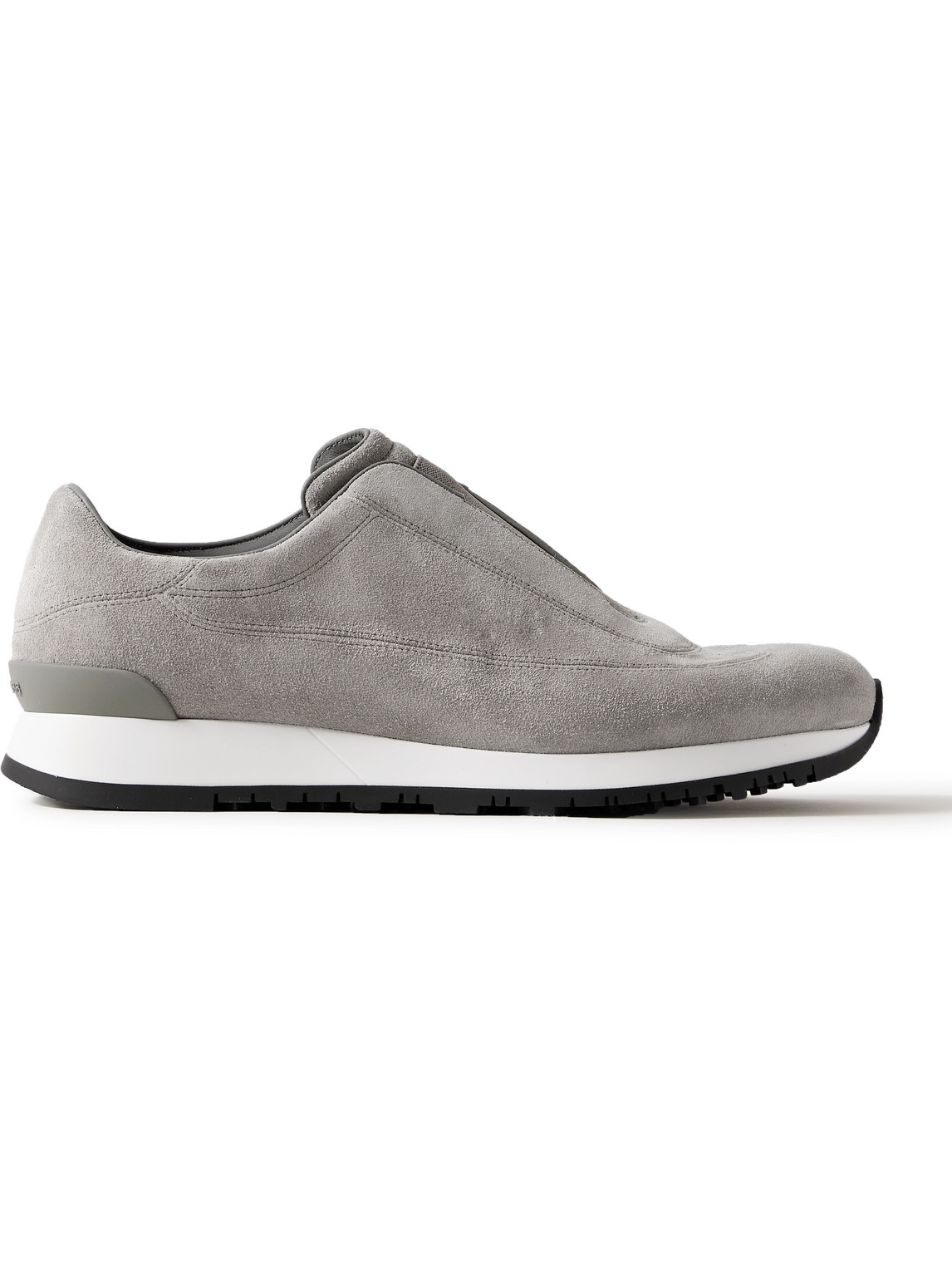 John Lobb Lift Suede Slip-on Sneakers In Gray