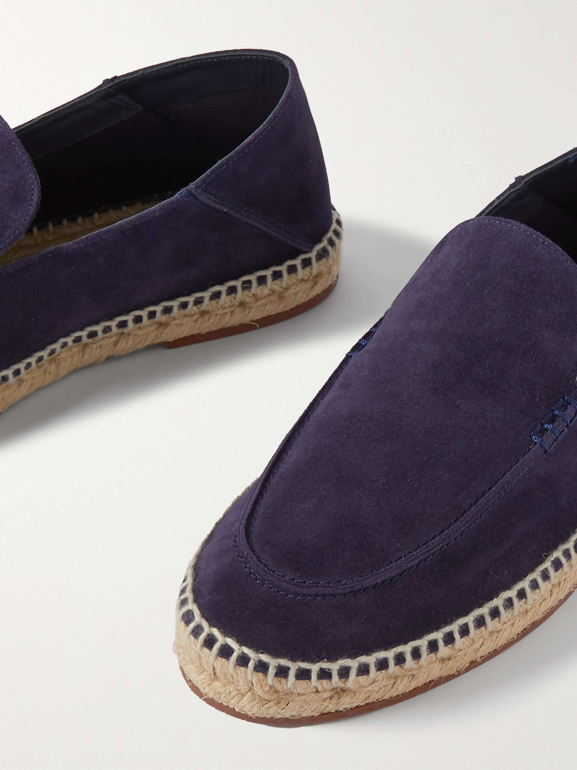 LORO PIANA Seaside Walk Collapsible-Heel Suede Espadrilles