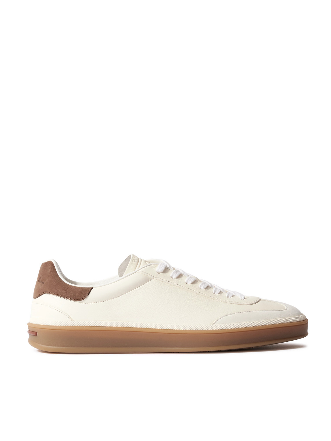 Loro Piana Tennis Walk Suede-Trimmed Leather Sneakers - Men