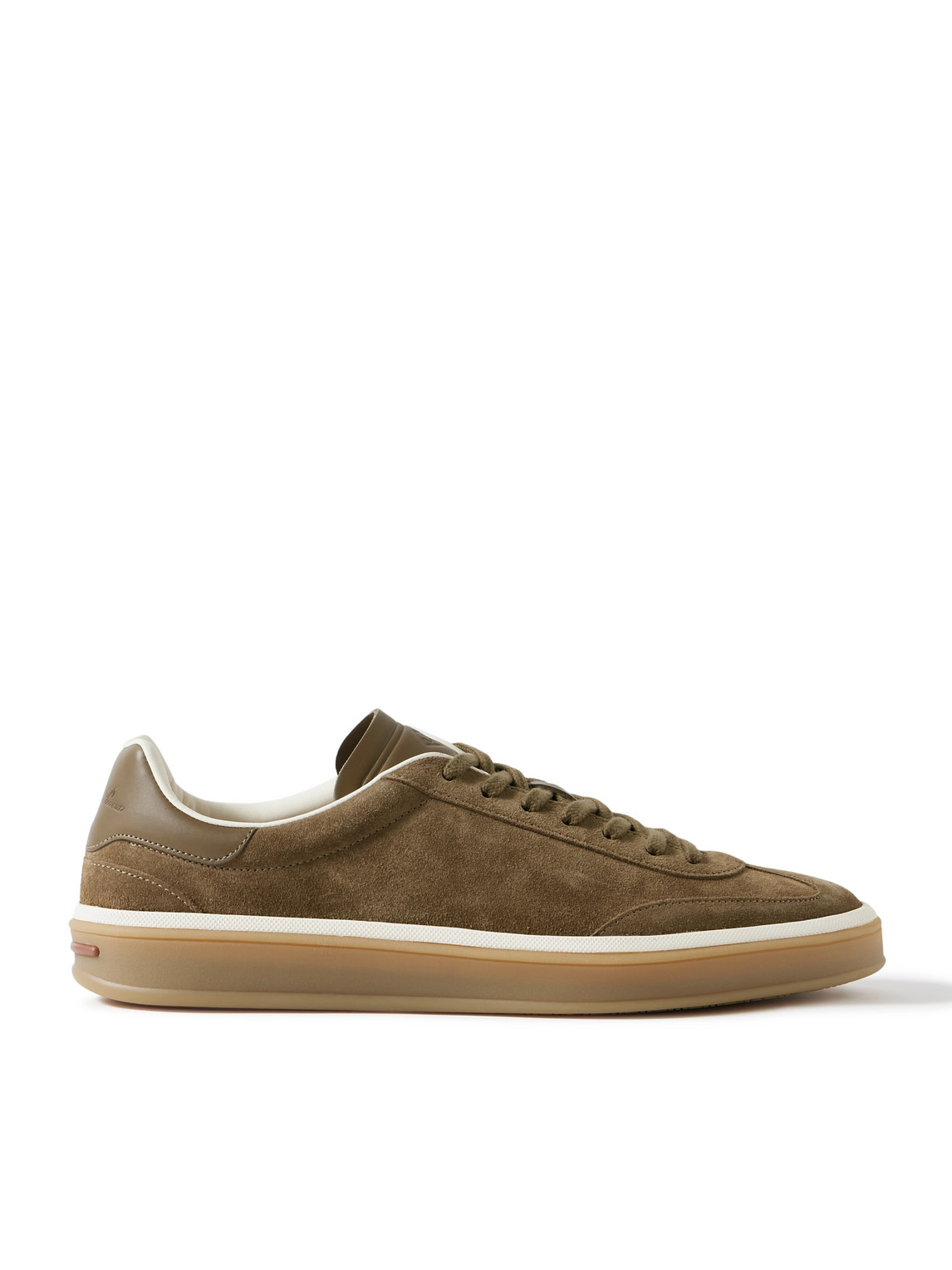 Loro Piana Tennis Walk Leather-Trimmed Suede Sneakers - Men
