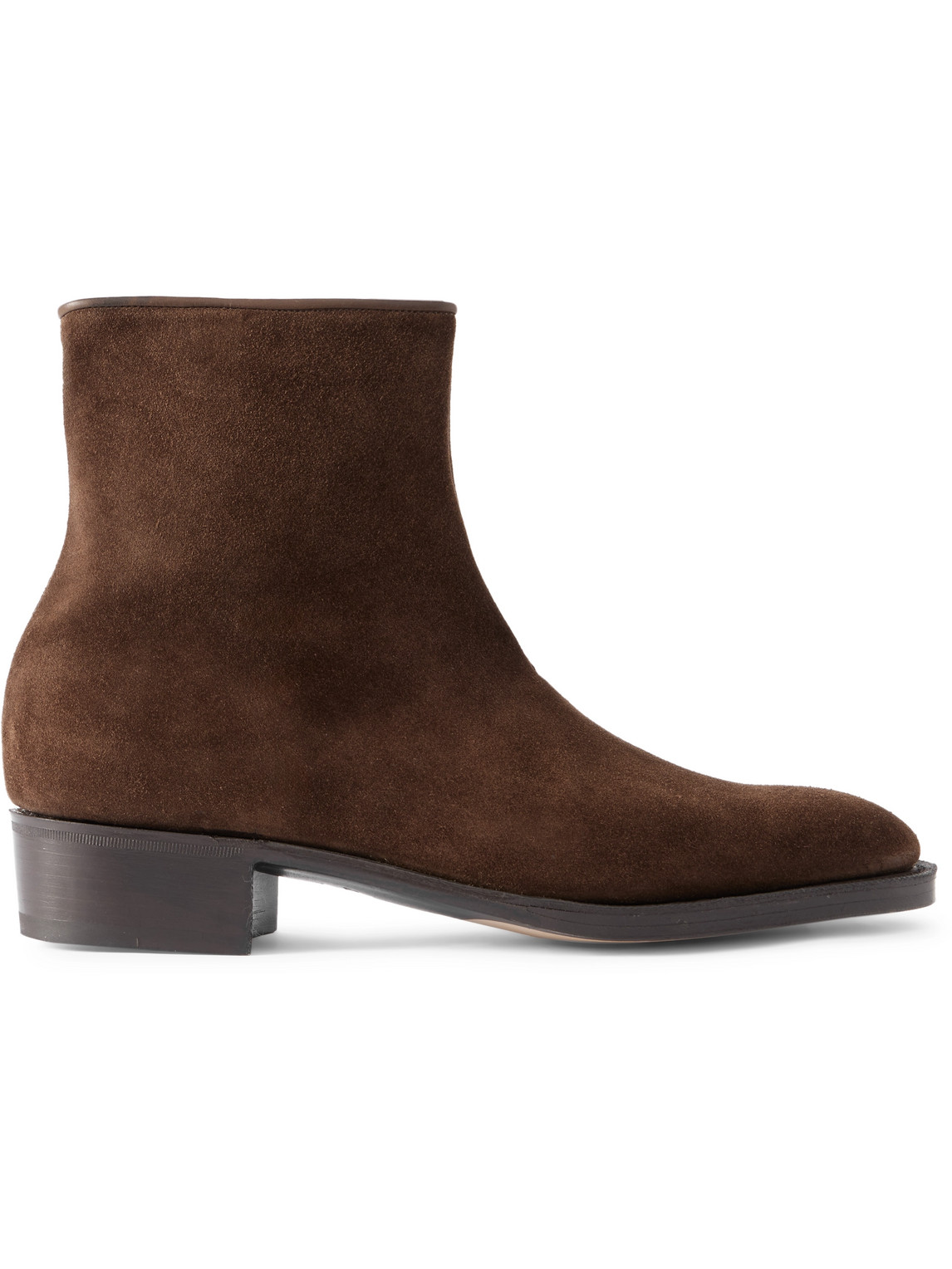 John Lobb Freddi Suede Boots In Brown