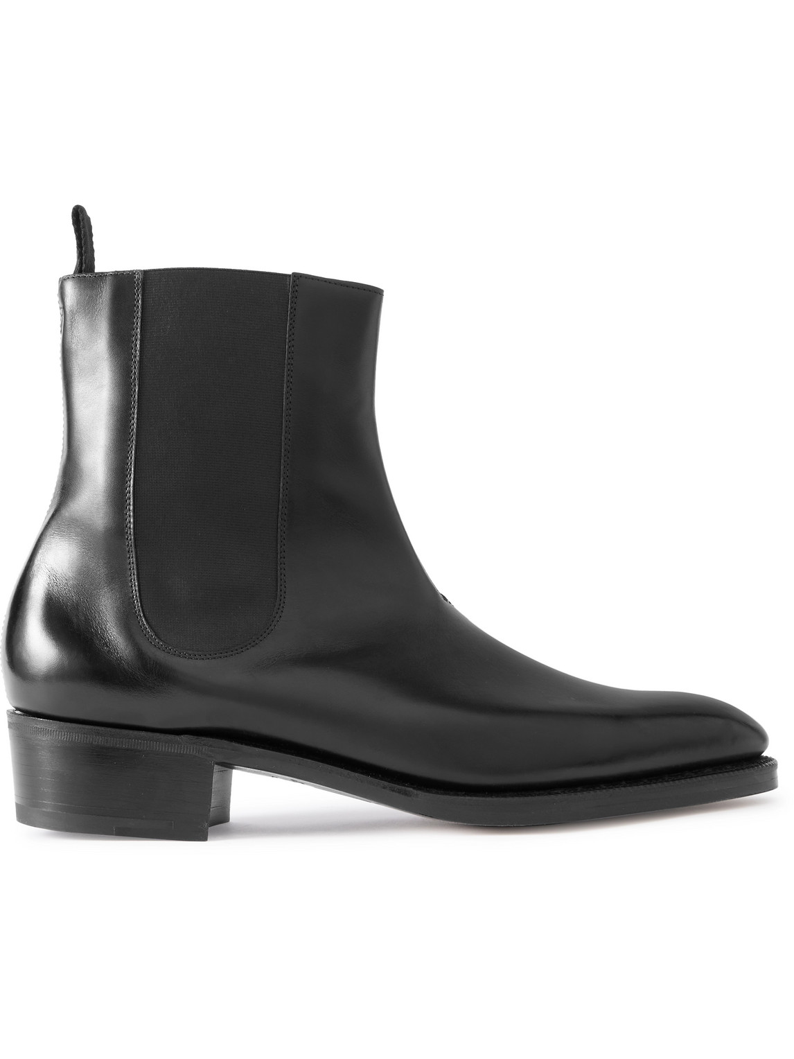 John Lobb Eddi Glossed-leather Chelsea Boots In Black