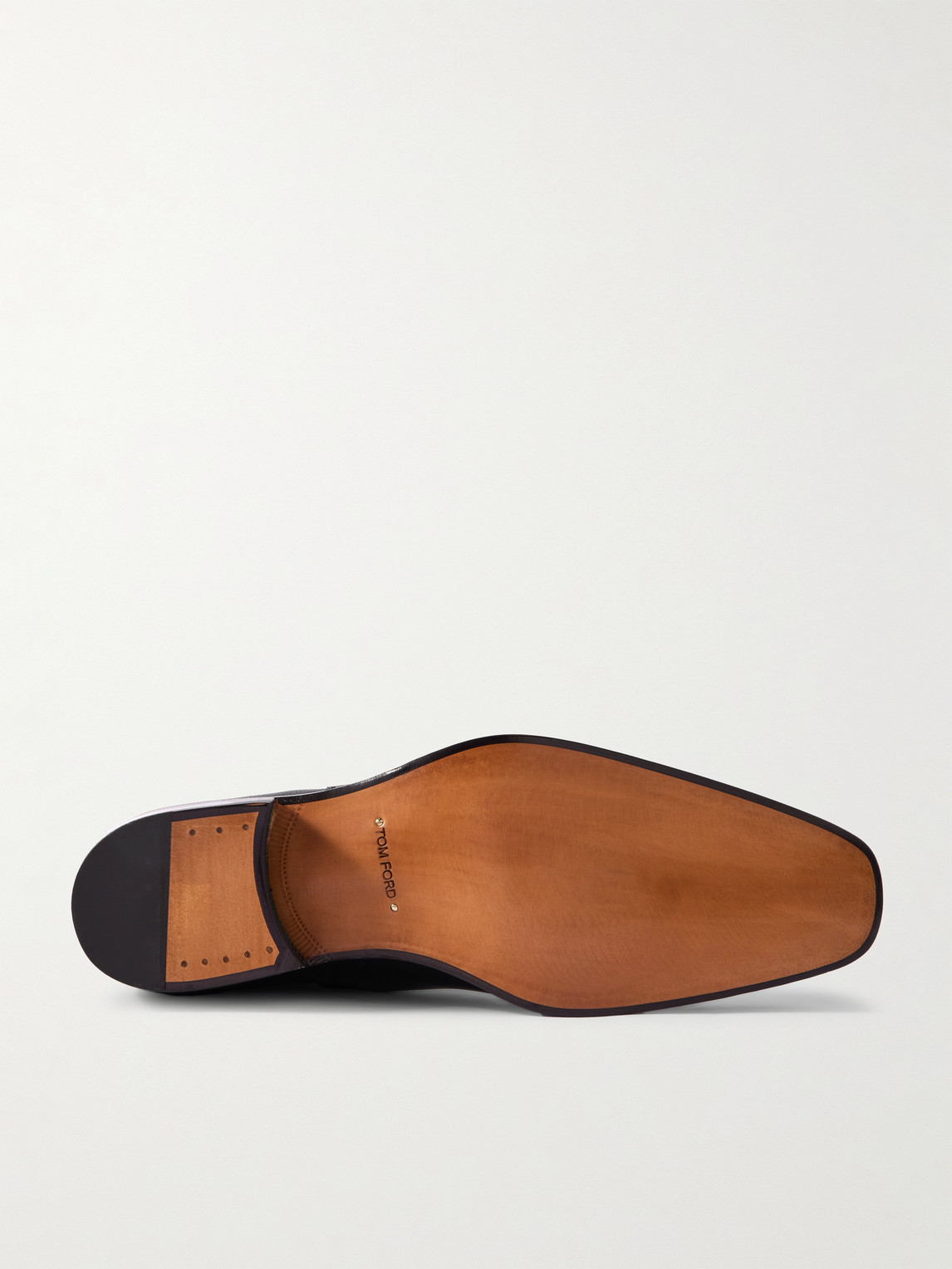 Tom Ford Kenneth Grained Leather Buckle Boots In Black
