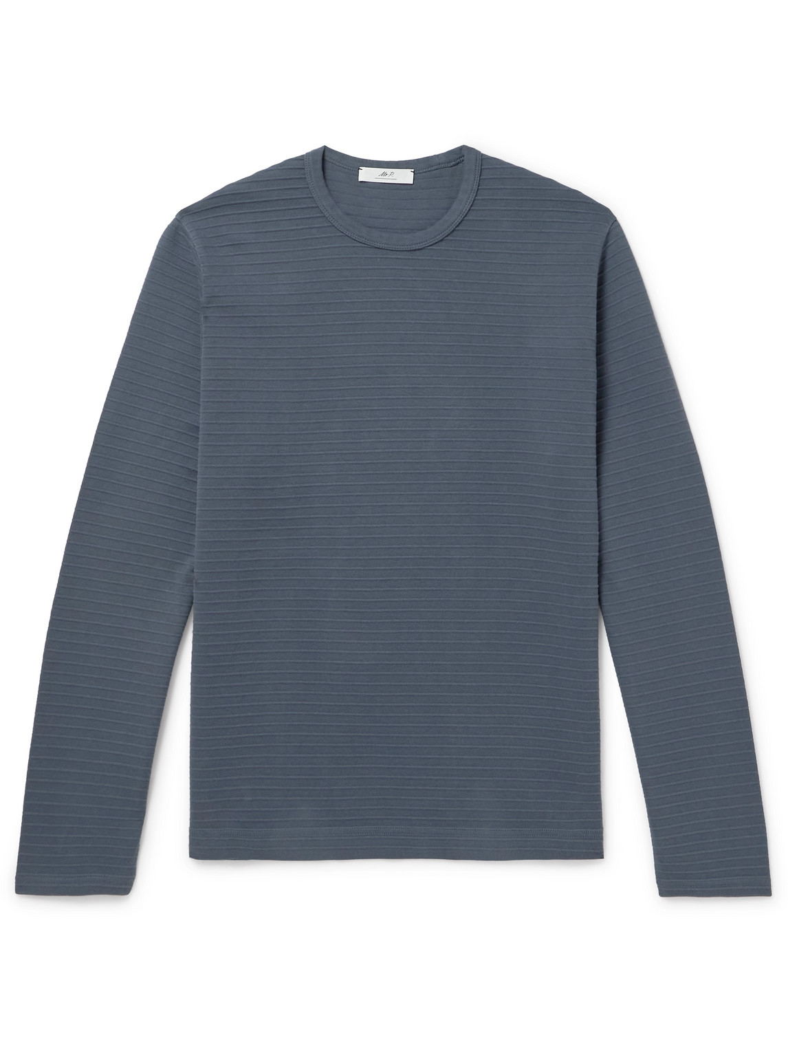 Ribbed Cotton-Jersey T-Shirt