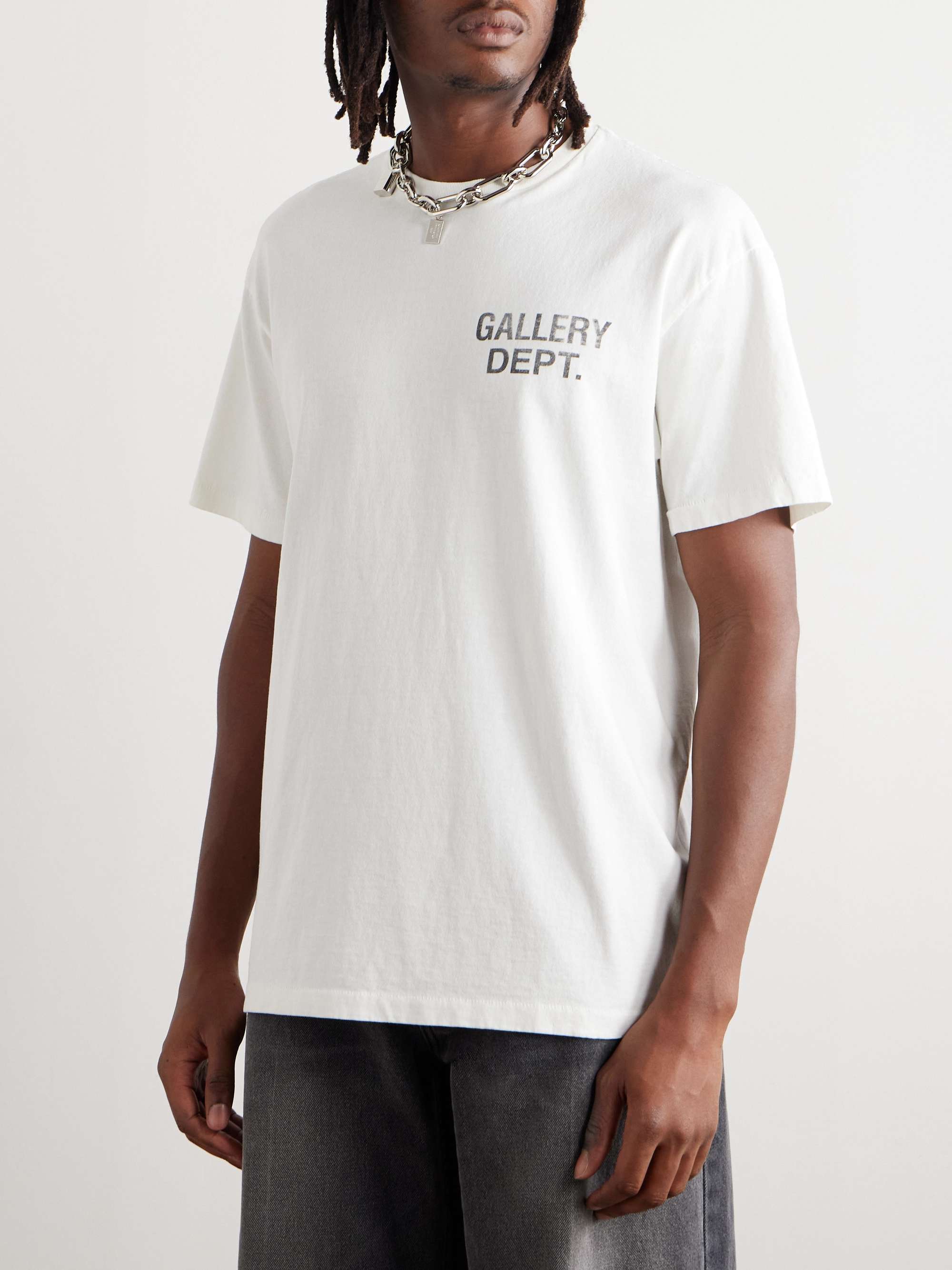 GALLERY DEPT. 로고 프린트 코튼 저지 티셔츠