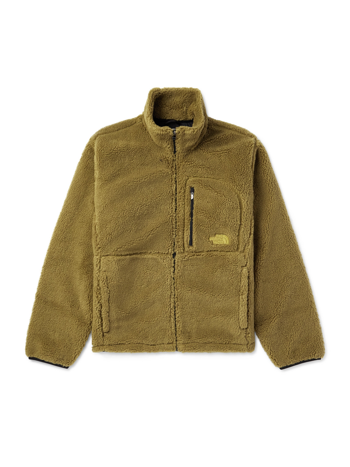 The North Face Mens Extreme Pile Full Zip Jacket 2 In Moss Green/tnf