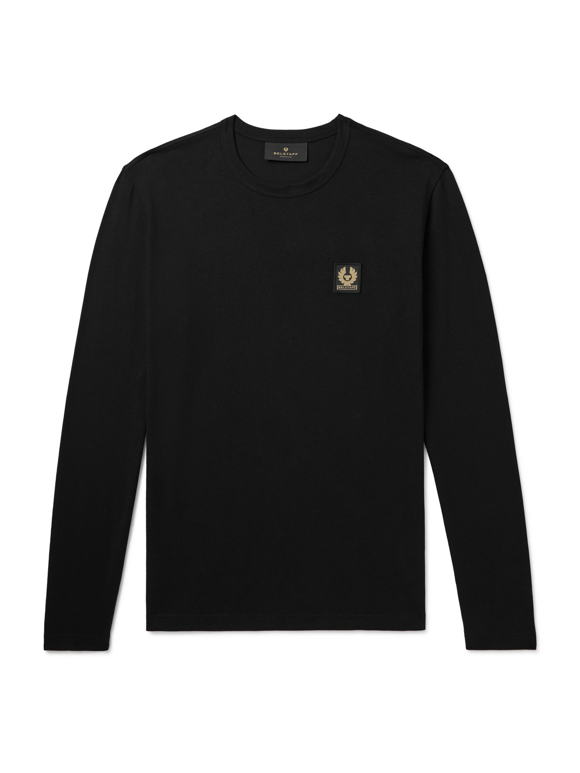 Belstaff Felpa Con Patch Logo In Black