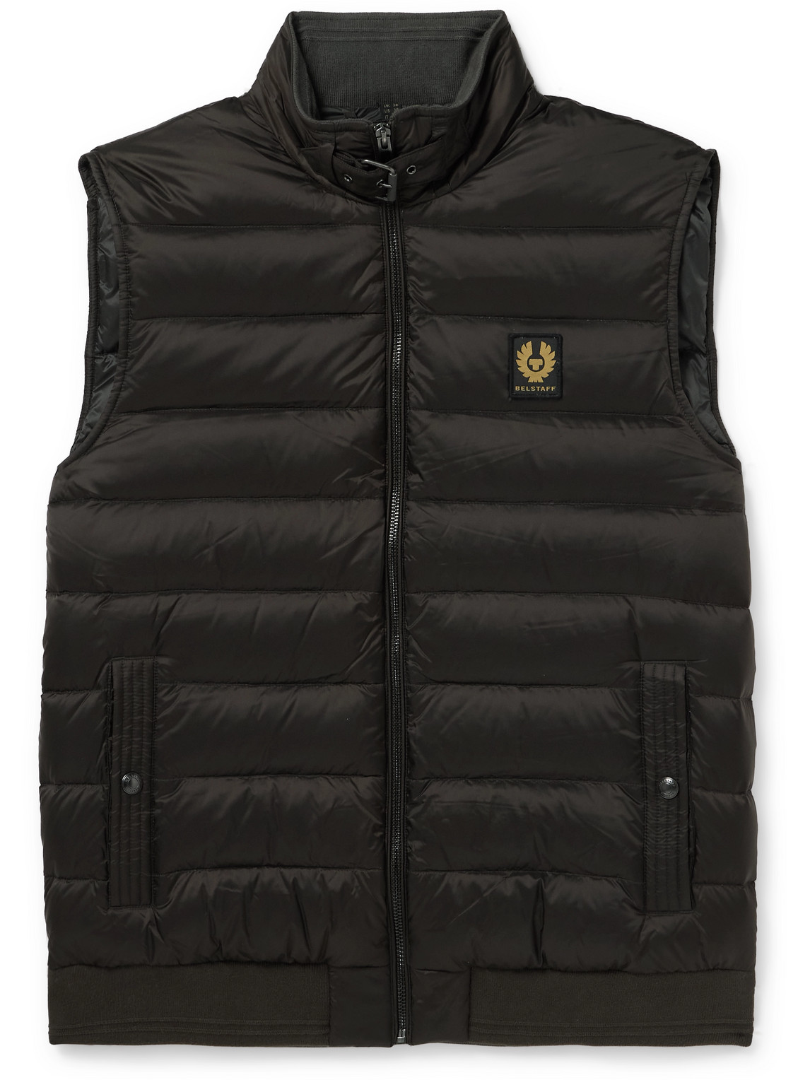 Belstaff Circuit Logo-appliquéd Padded Shell Down Gilet In Brown