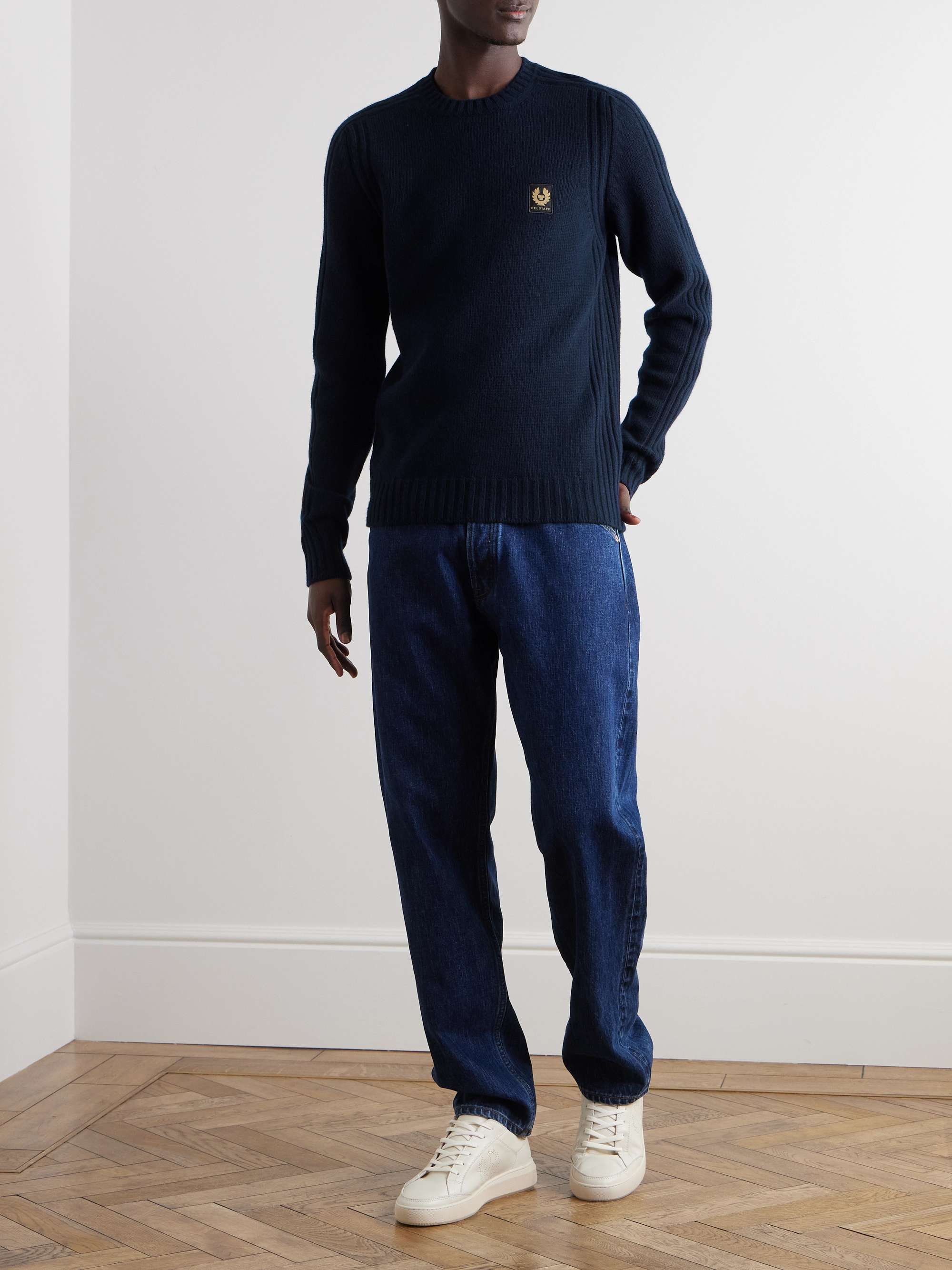 BELSTAFF Logo-Appliquéd Wool Sweater