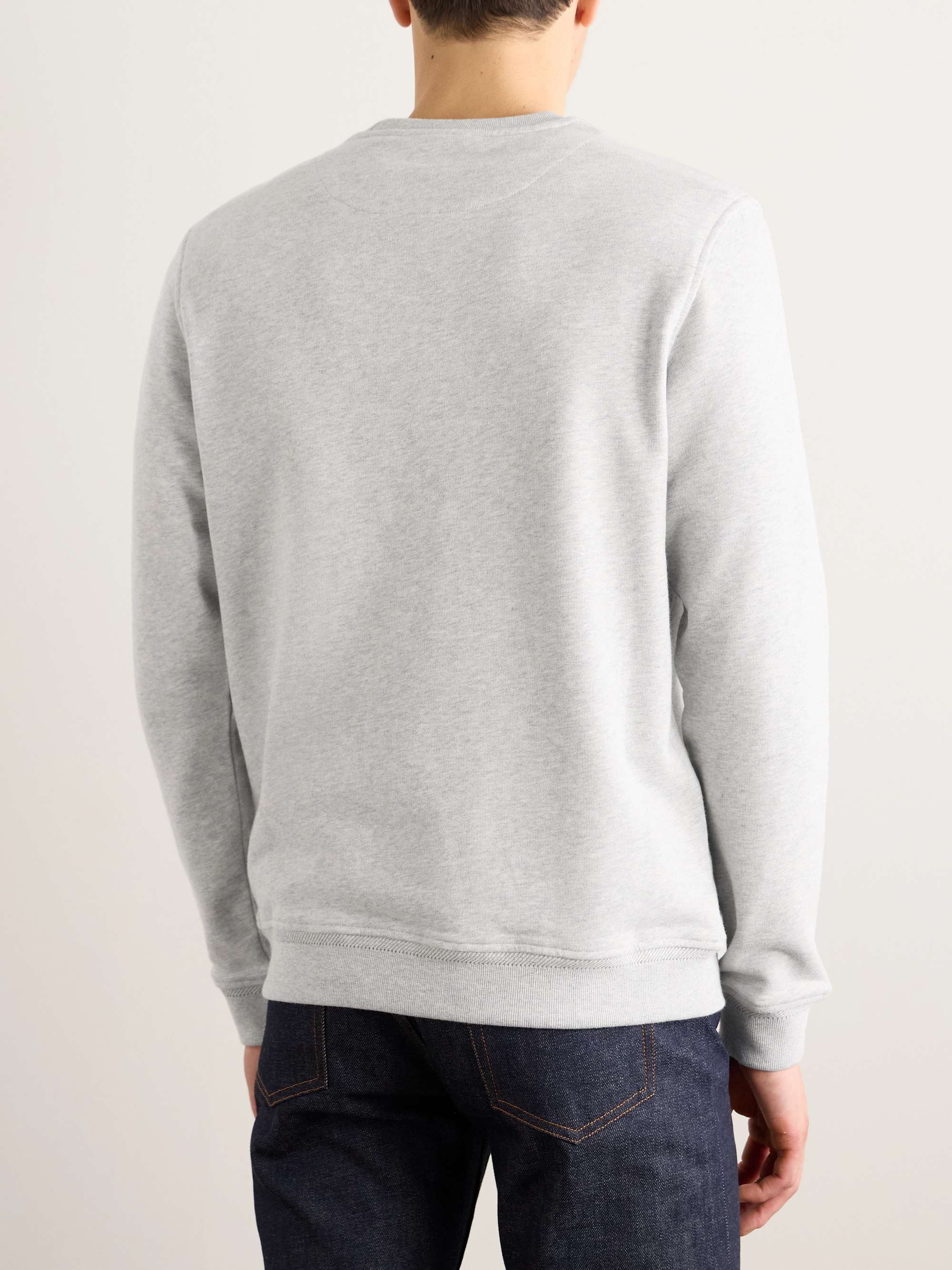 BELSTAFF Logo-Appliquéd Garment-Dyed Cotton-Jersey Sweatshirt