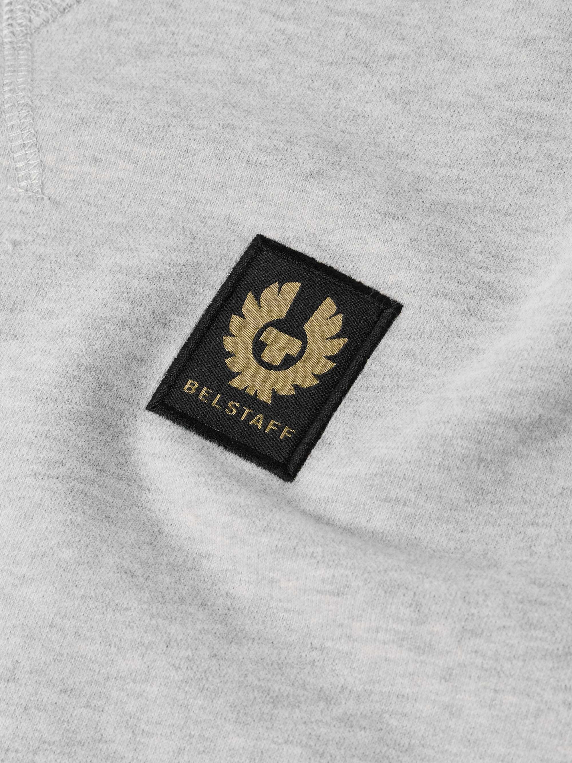 BELSTAFF Logo-Appliquéd Garment-Dyed Cotton-Jersey Sweatshirt