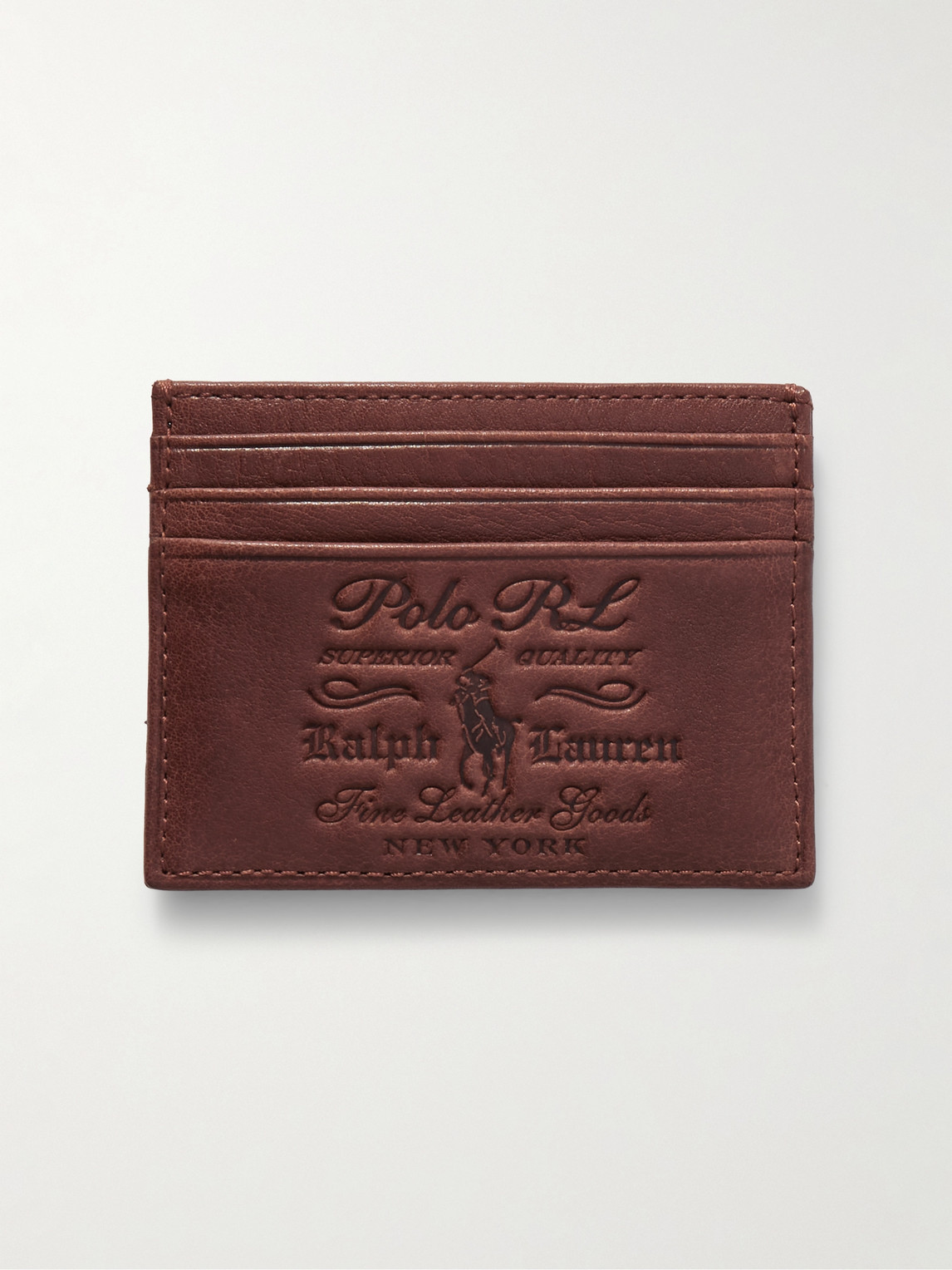 Polo Ralph Lauren Heritage Logo-Debossed Full-Grain Leather Cardholder - Men