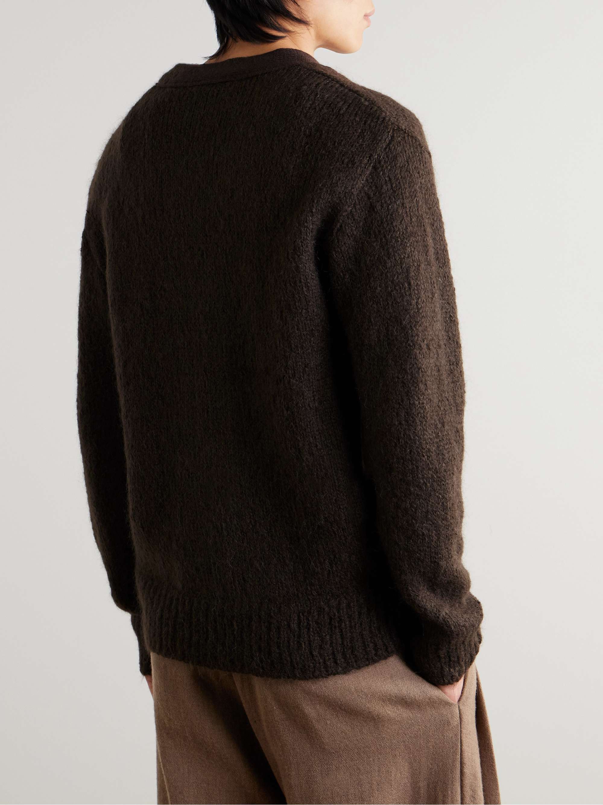Brown Grandpa Mohair-Blend Cardigan | AMOMENTO | MR PORTER
