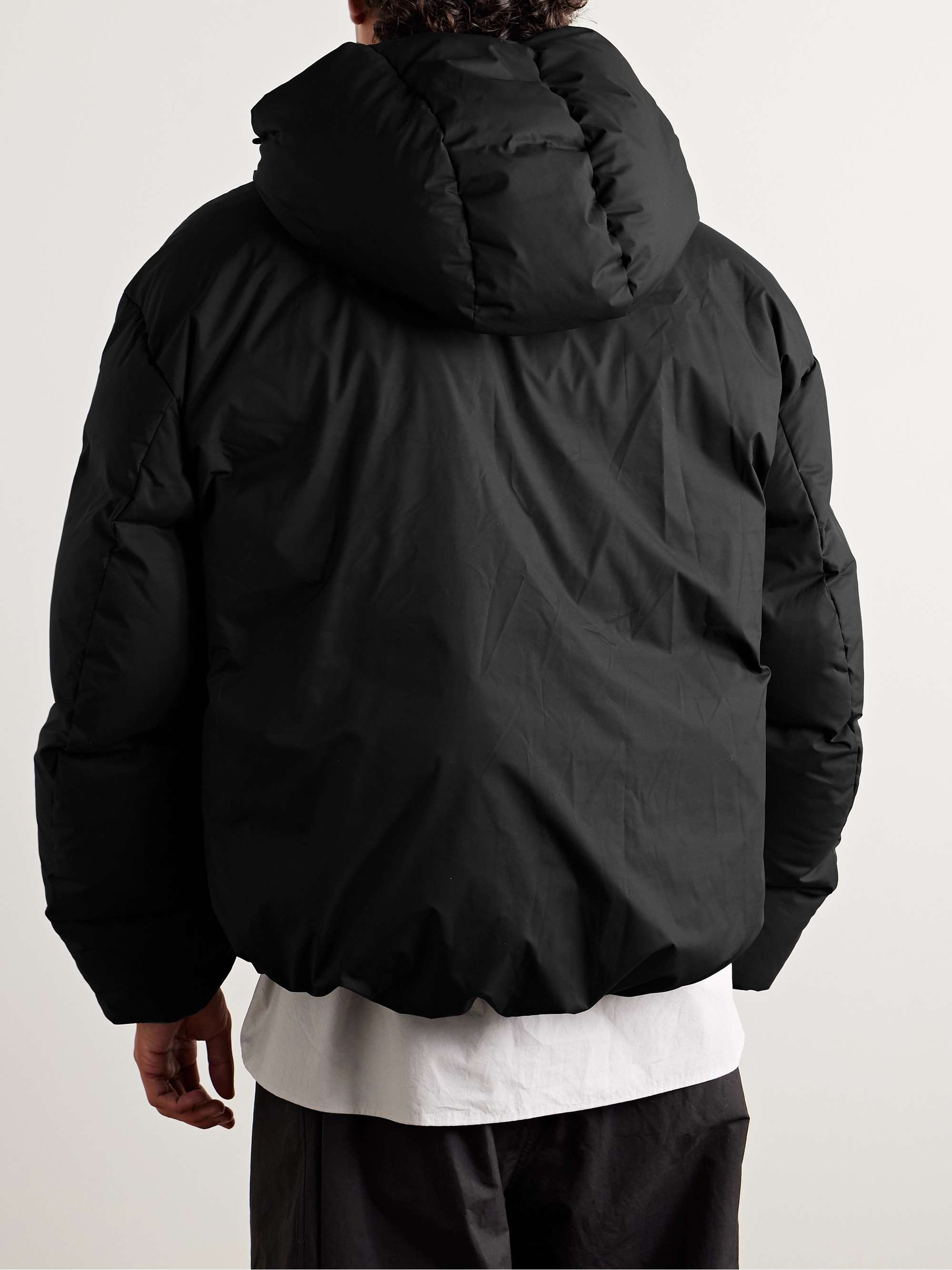 Black Quilted Shell Hooded Down Jacket | AMOMENTO | MR PORTER