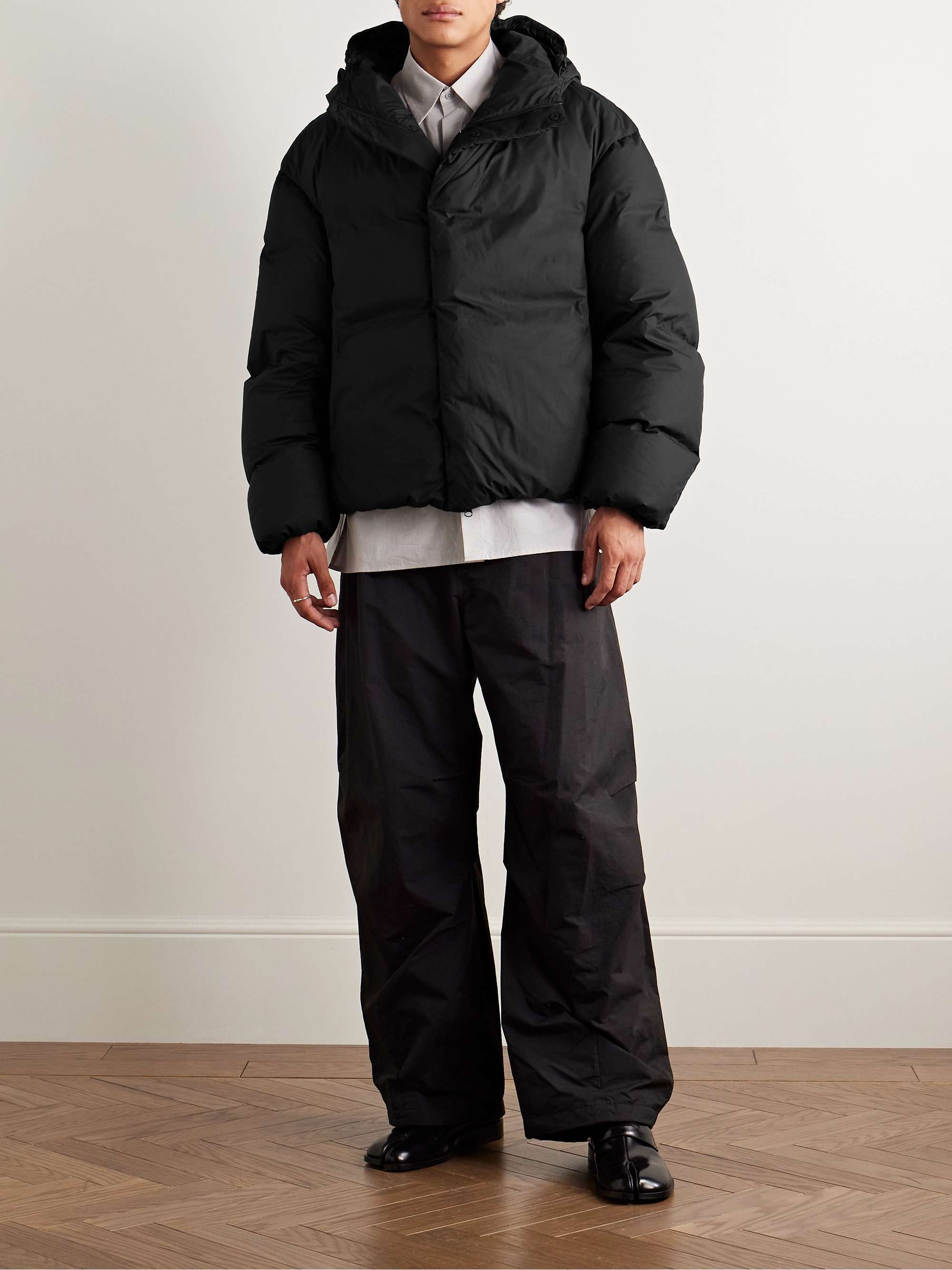 Black Quilted Shell Hooded Down Jacket | AMOMENTO | MR PORTER