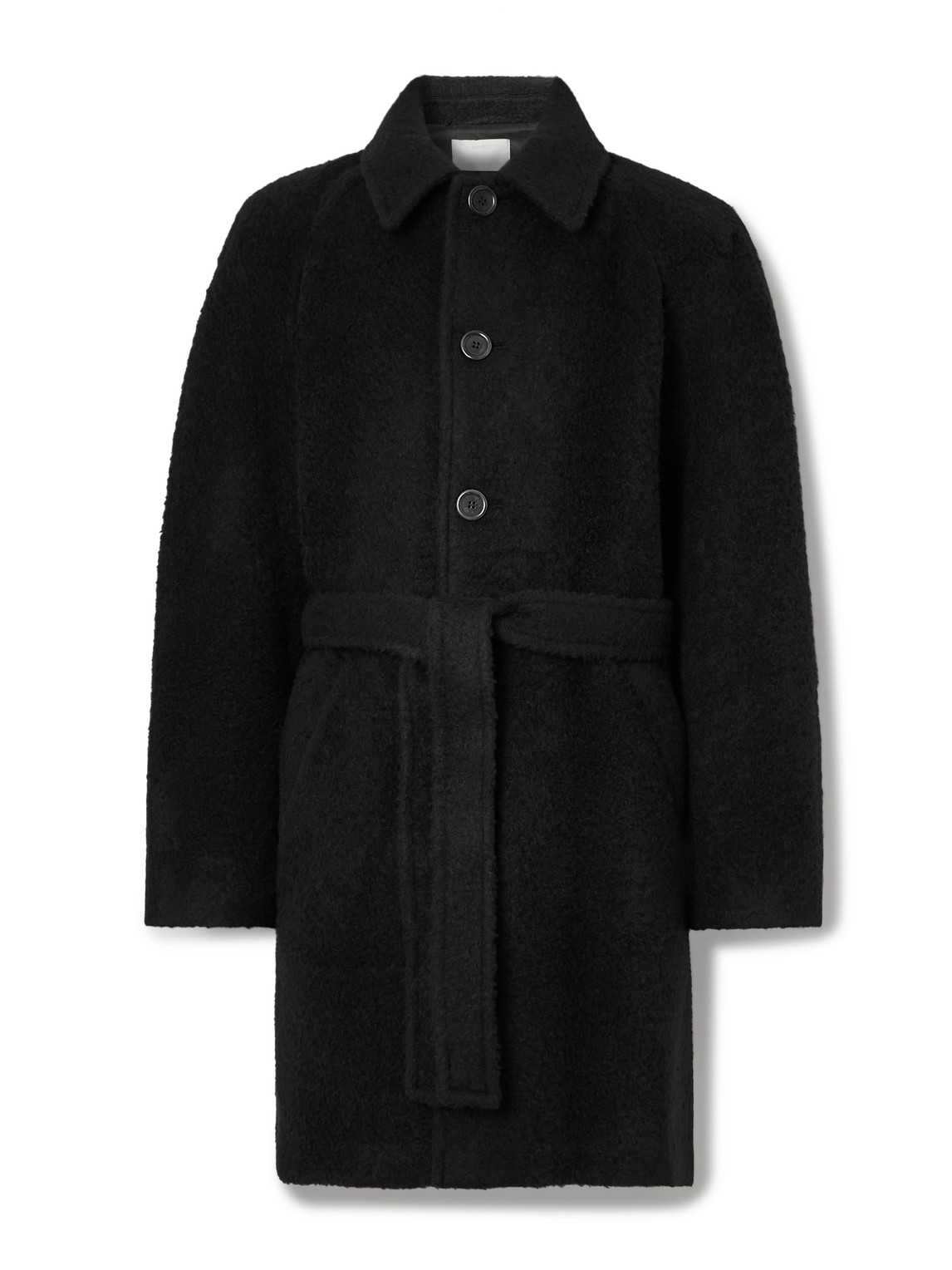 Oversized Belted Wool-Blend Bouclé Coat