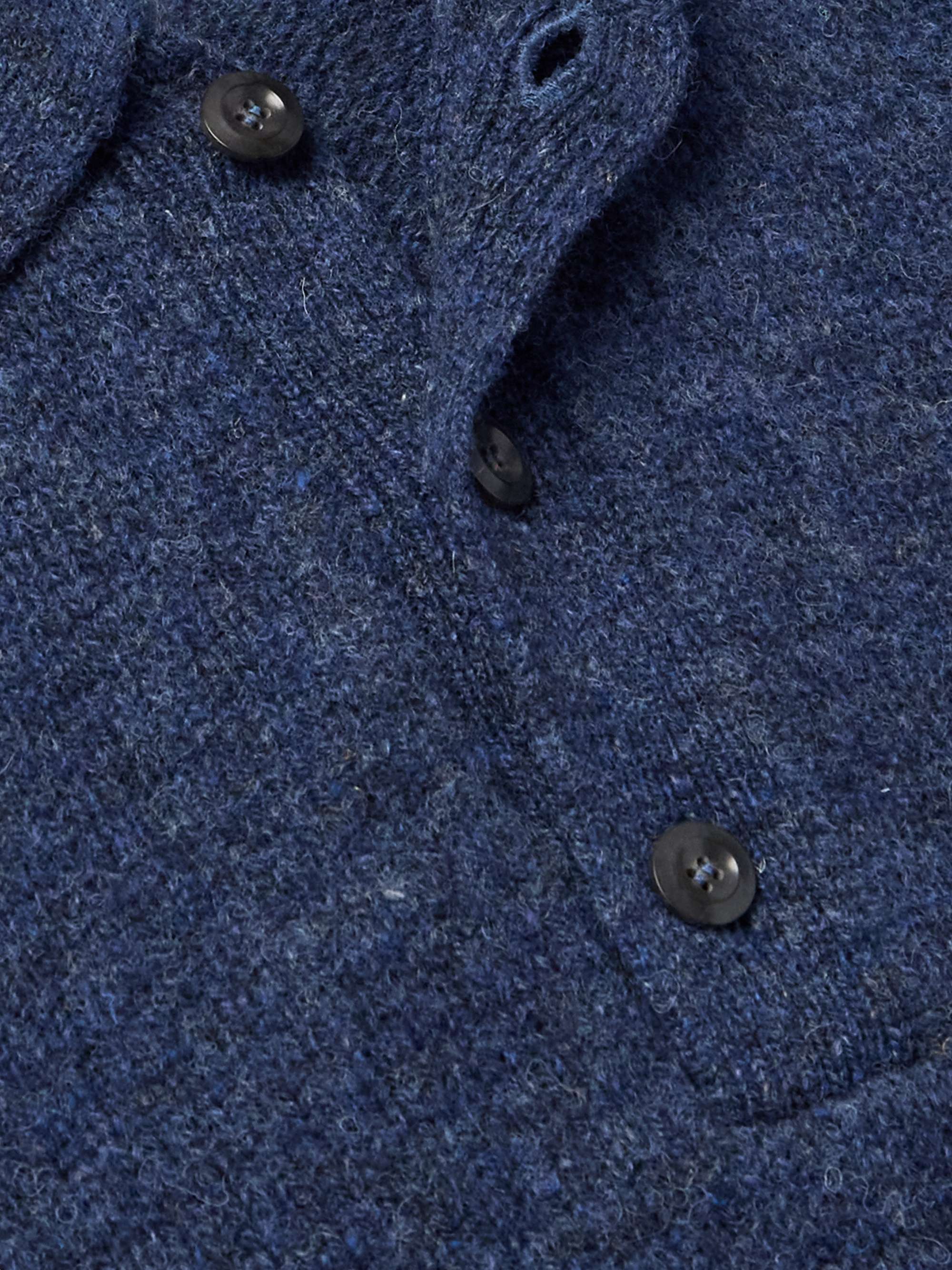 HOWLIN' Ghost Pressure Brushed-Wool Polo Shirt