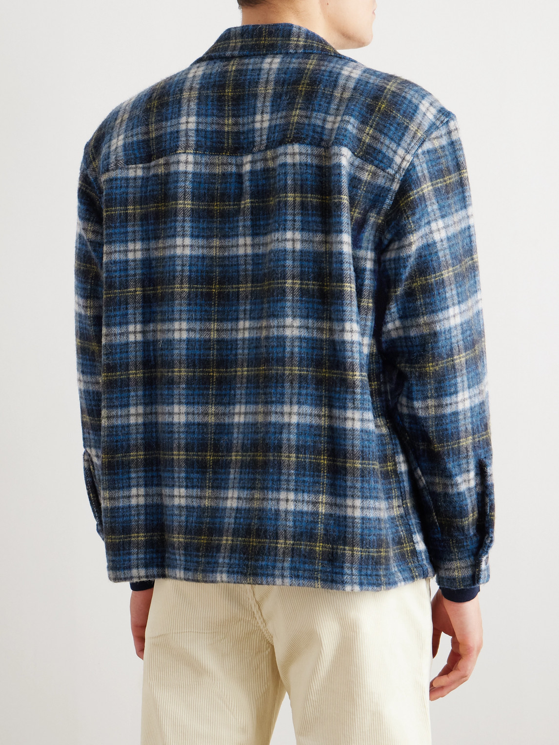 HOWLIN' FREEDOM CHECKED BRUSHED WOOL-BLEND OVERSHIRT