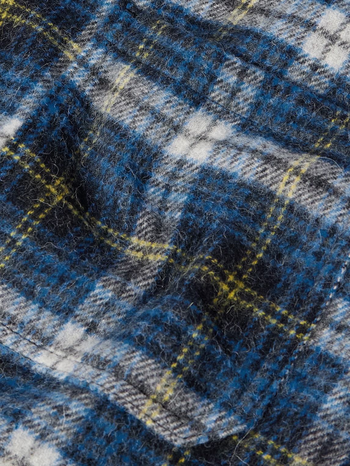 HOWLIN' FREEDOM CHECKED BRUSHED WOOL-BLEND OVERSHIRT