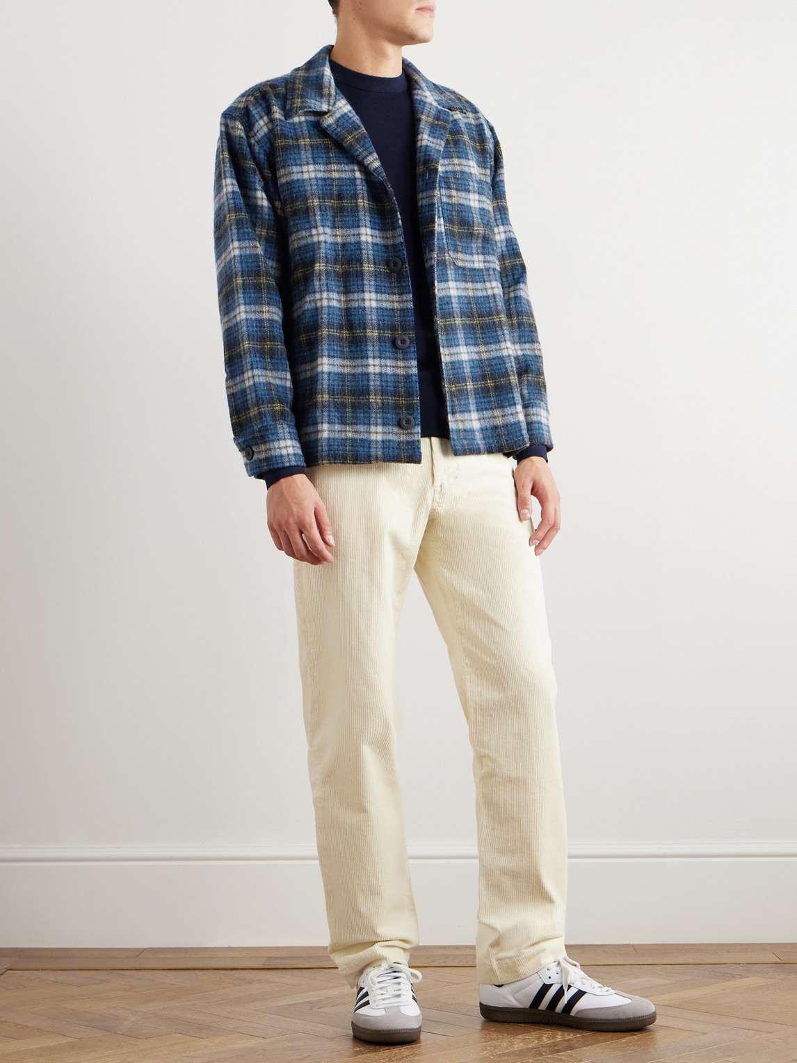HOWLIN' FREEDOM CHECKED BRUSHED WOOL-BLEND OVERSHIRT
